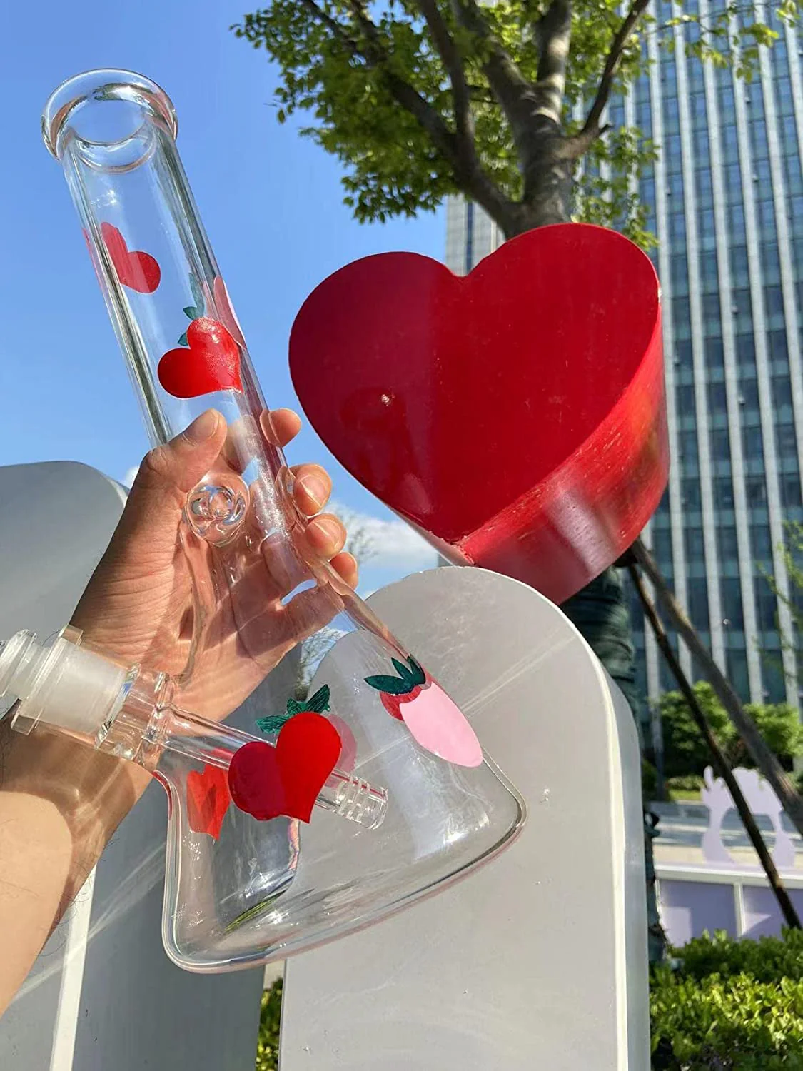 Handmade Glass Bong | 13.8in - RORA
