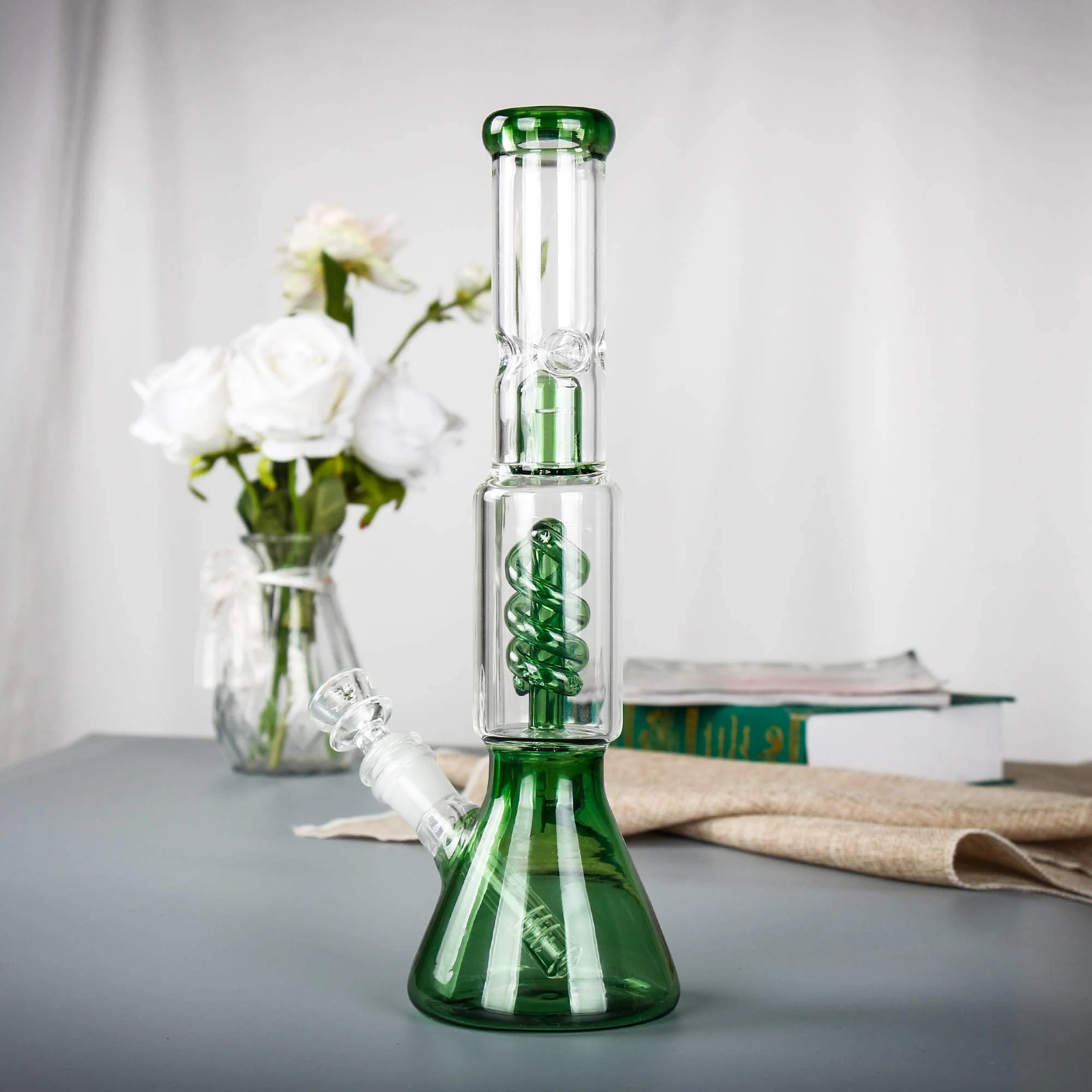 Green Glass Bong | 14.5mm 12.2inch - RORA