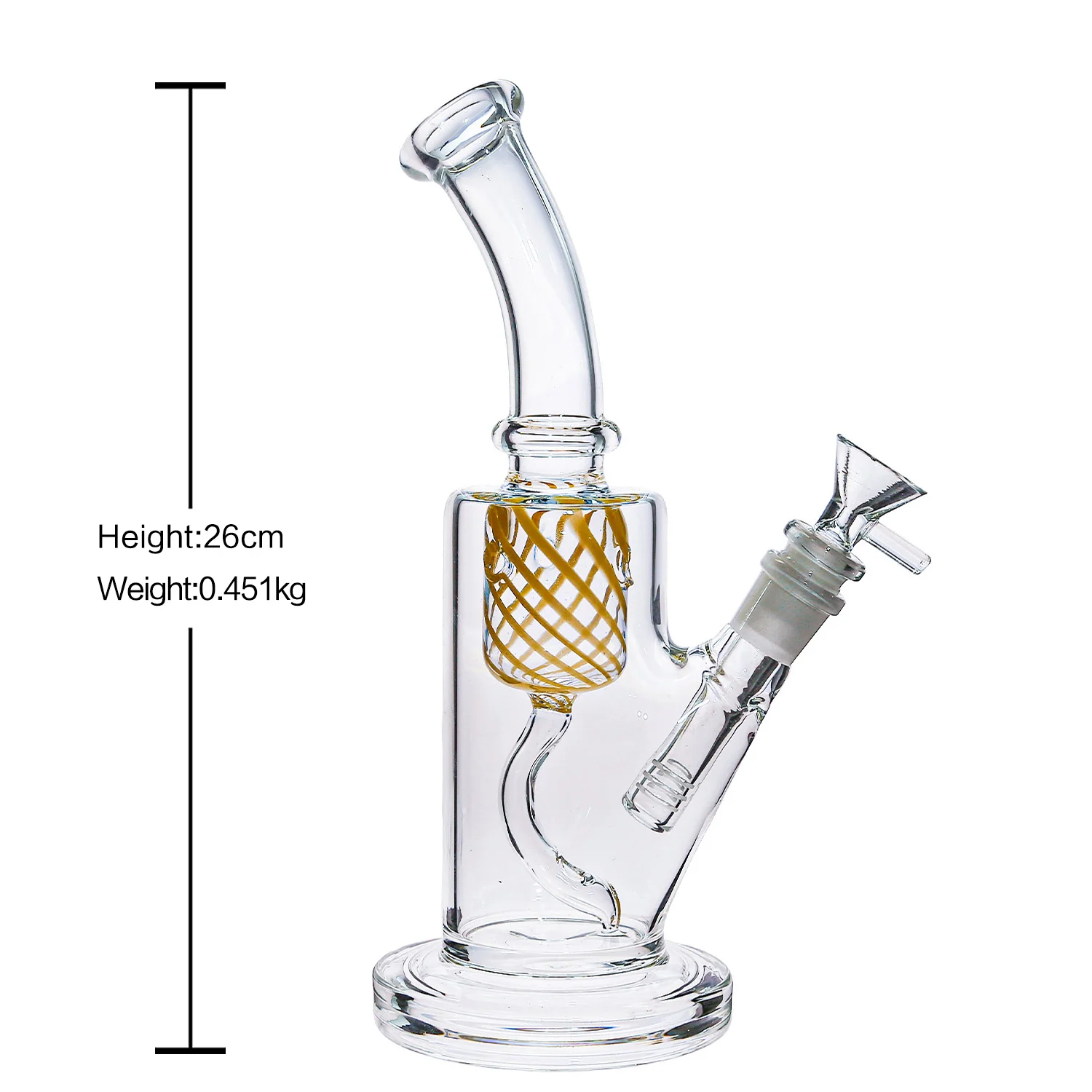 Handmade Glass Water Bongs Recycler Water Pipe  with 14.5mm Joint - RORA