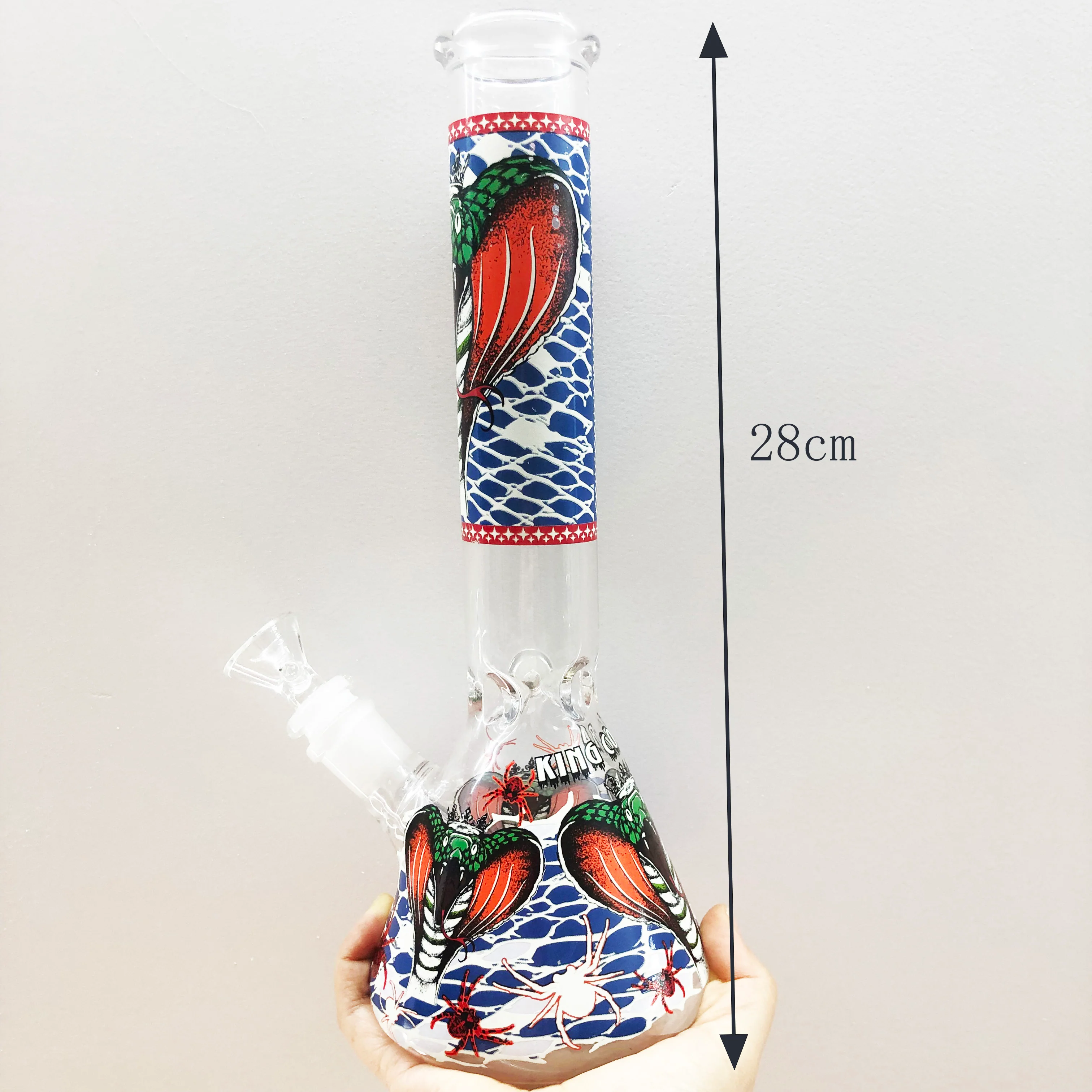 King Cobra Beaker Ice Bong |  11 inch - RORA