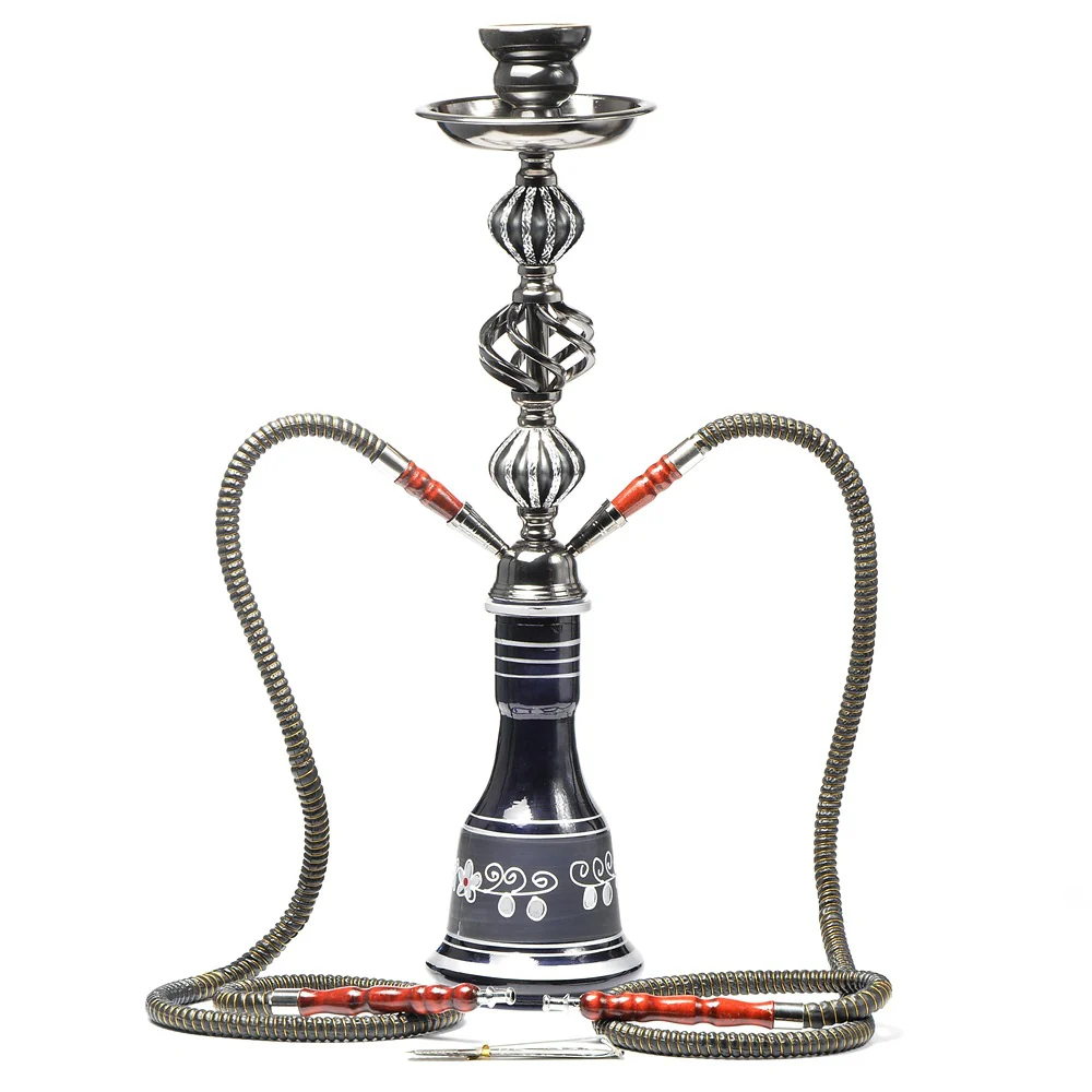 Arabic shisha set double barrel glass shisha decoration / hight 54cm - RORA