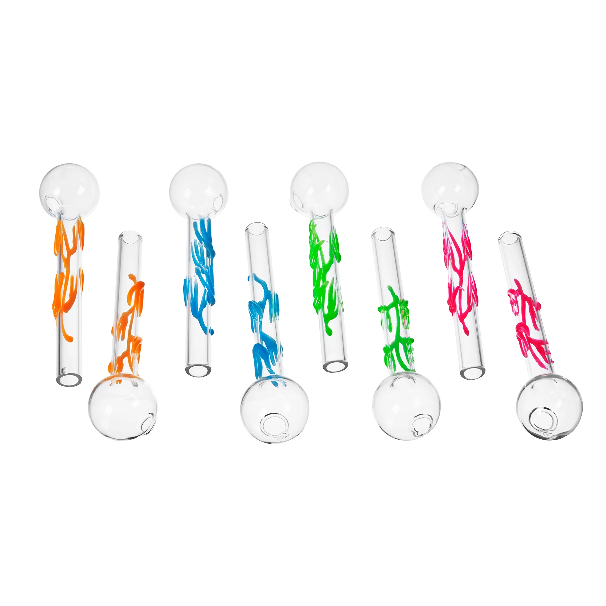 5pcs / 10pcs / 20pcs Sweet Puff Colorful Glass Pipe | 10cm - RORA