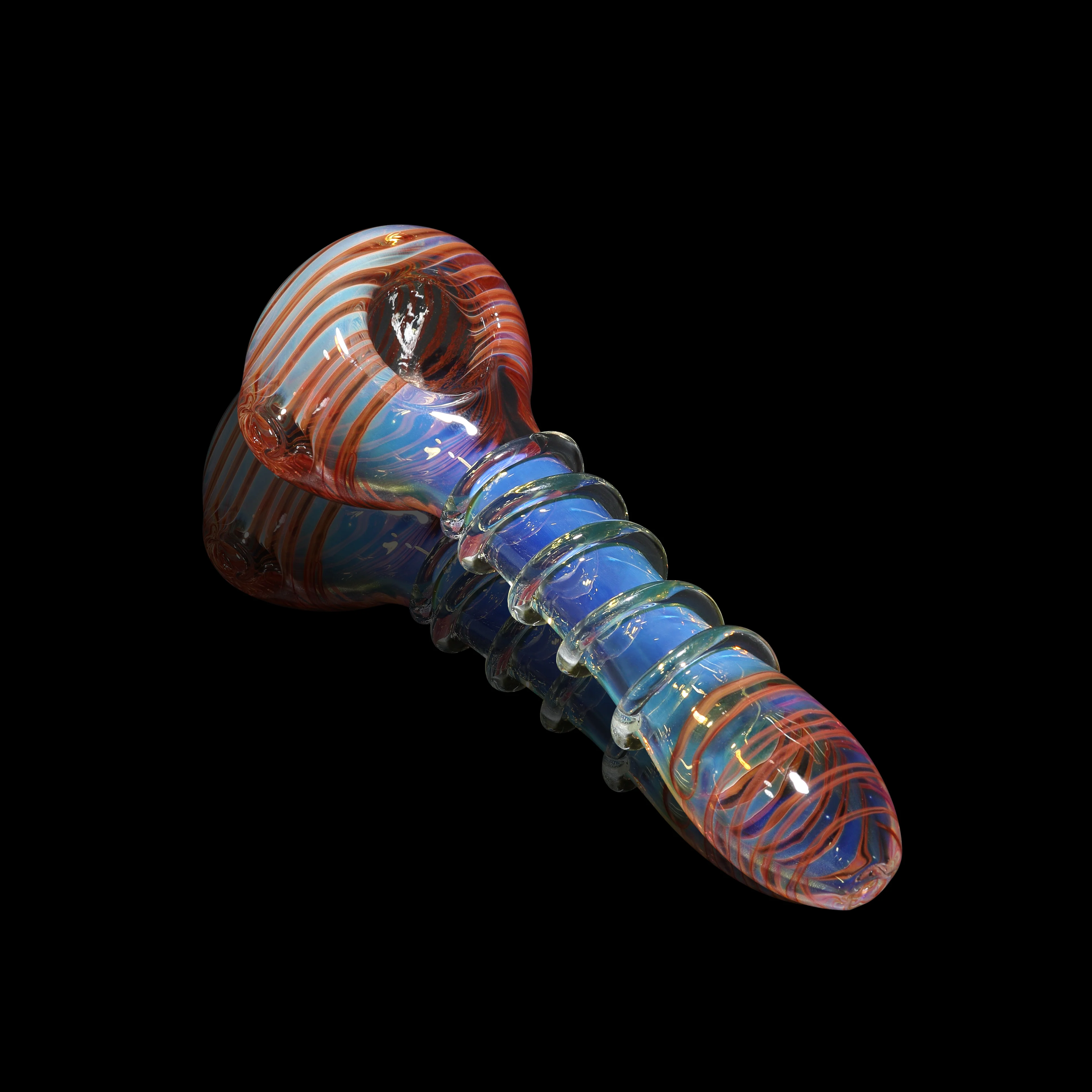 4.7Inch Colourful Glass Pipe Mini Striped Glass Bong Smoking Sweet Puff