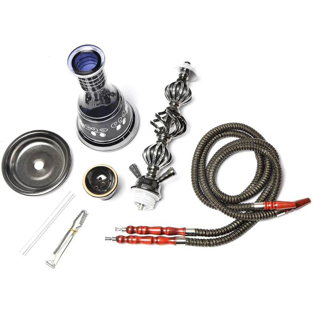 Arabic shisha set double barrel glass shisha decoration / hight 54cm - RORA