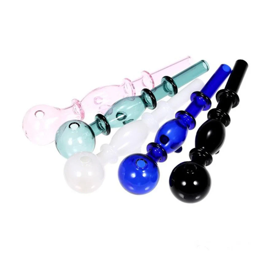 Colorful Mini Glass Pipe Sweet Puff Oil Burner Pipe