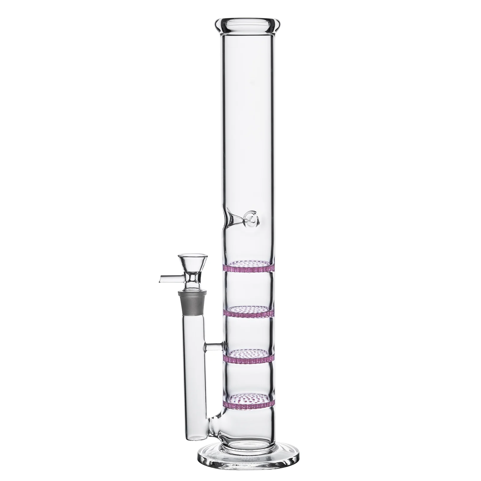 Pink Honeycomb Turbine Glass Bongs | 18mm 16inch - RORA