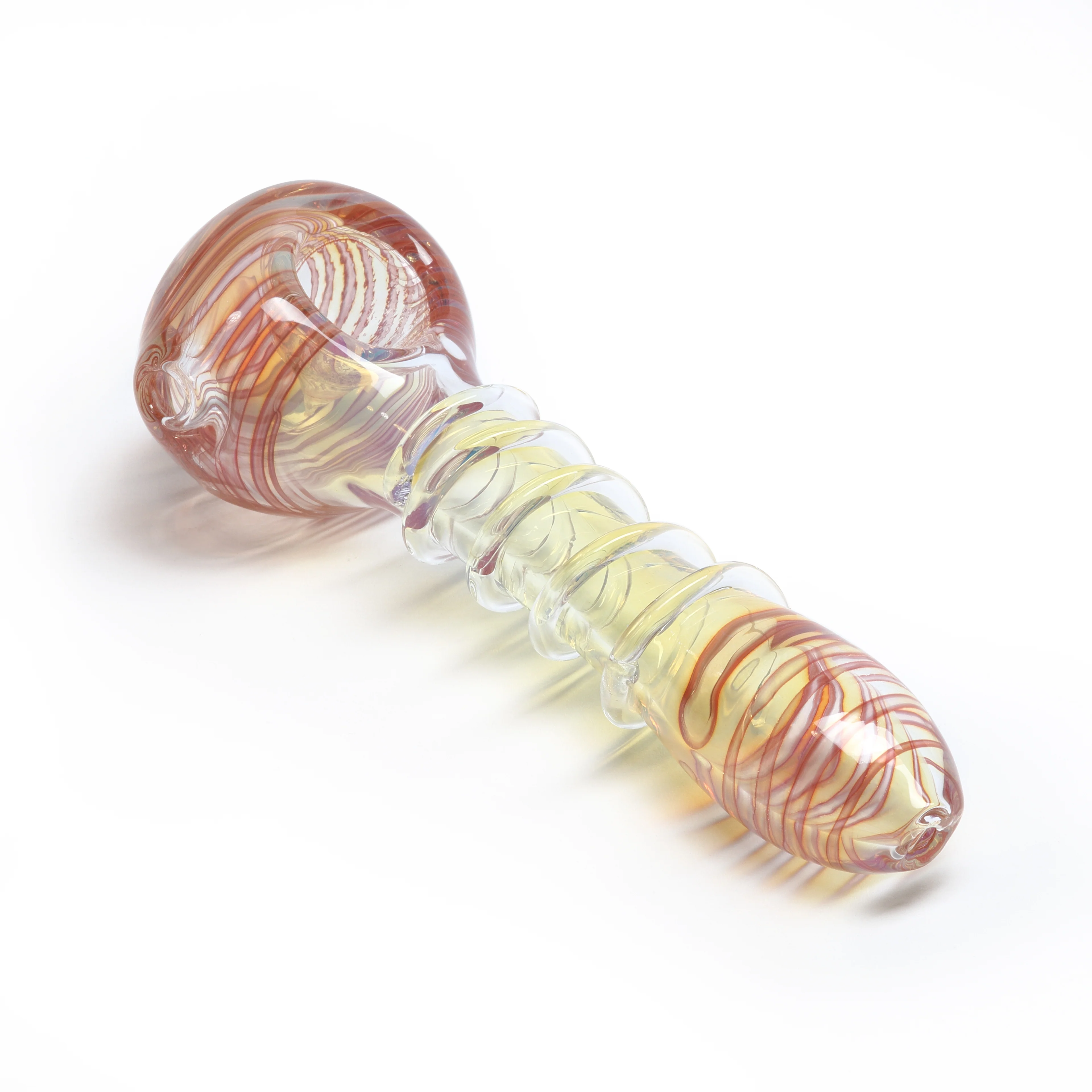 4.7Inch Colourful Glass Pipe Mini Striped Glass Bong Smoking Sweet Puff
