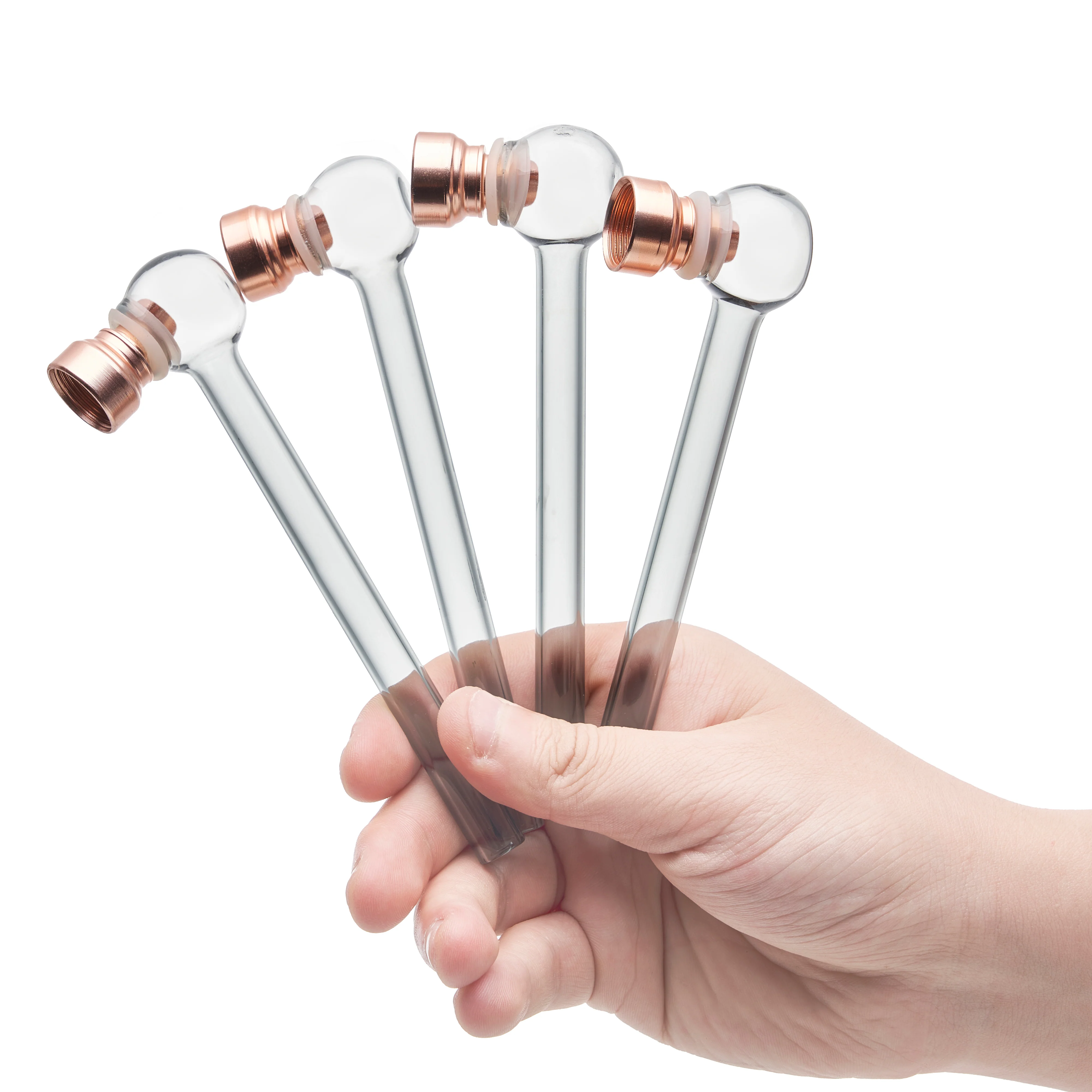 Golden Glass Pipe Oil Burner Pipe Bong 4.7In