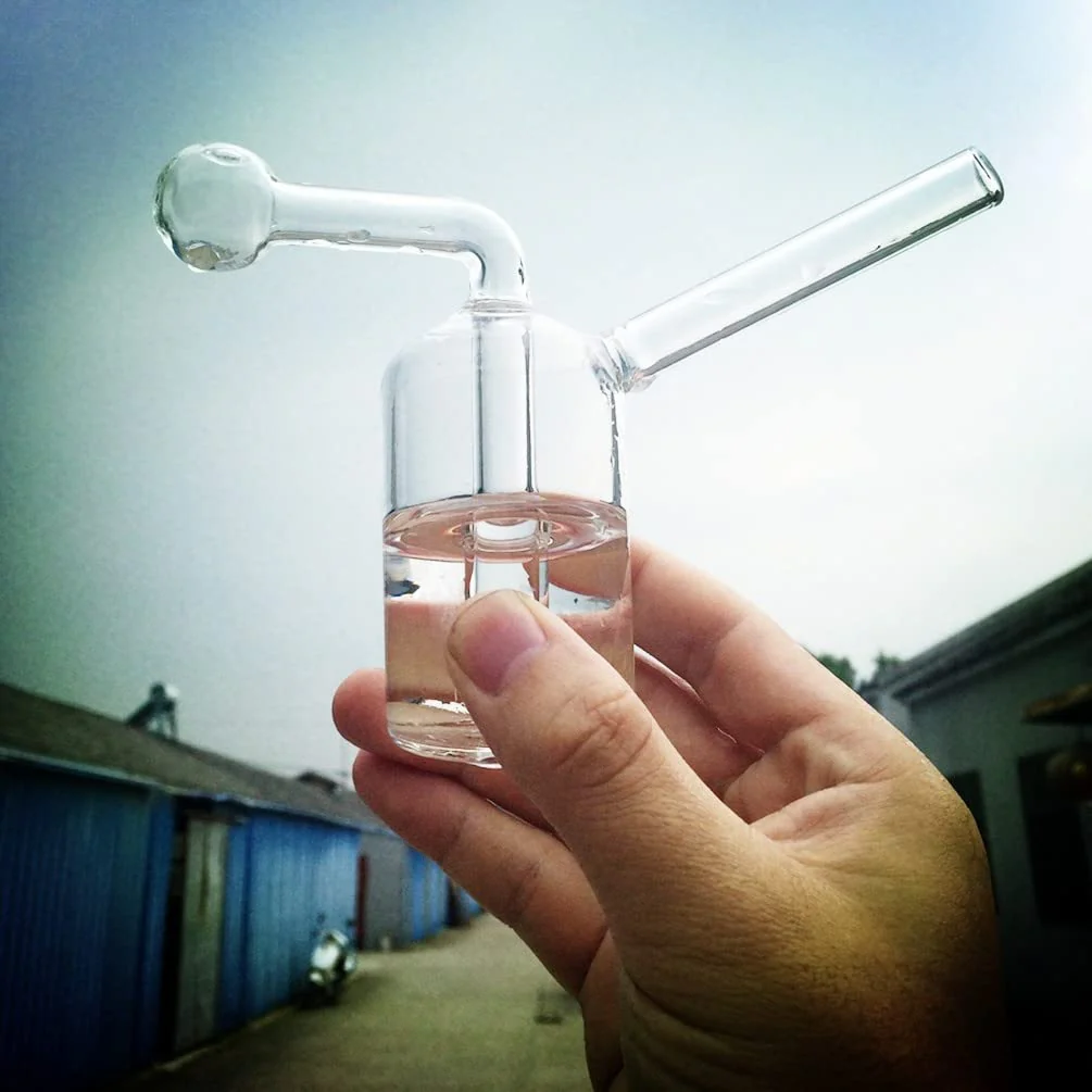 Glass Bong Pipe - 12cm Mini Hookah Smoking Filter Water Pipes Percolator Bongs - RORA