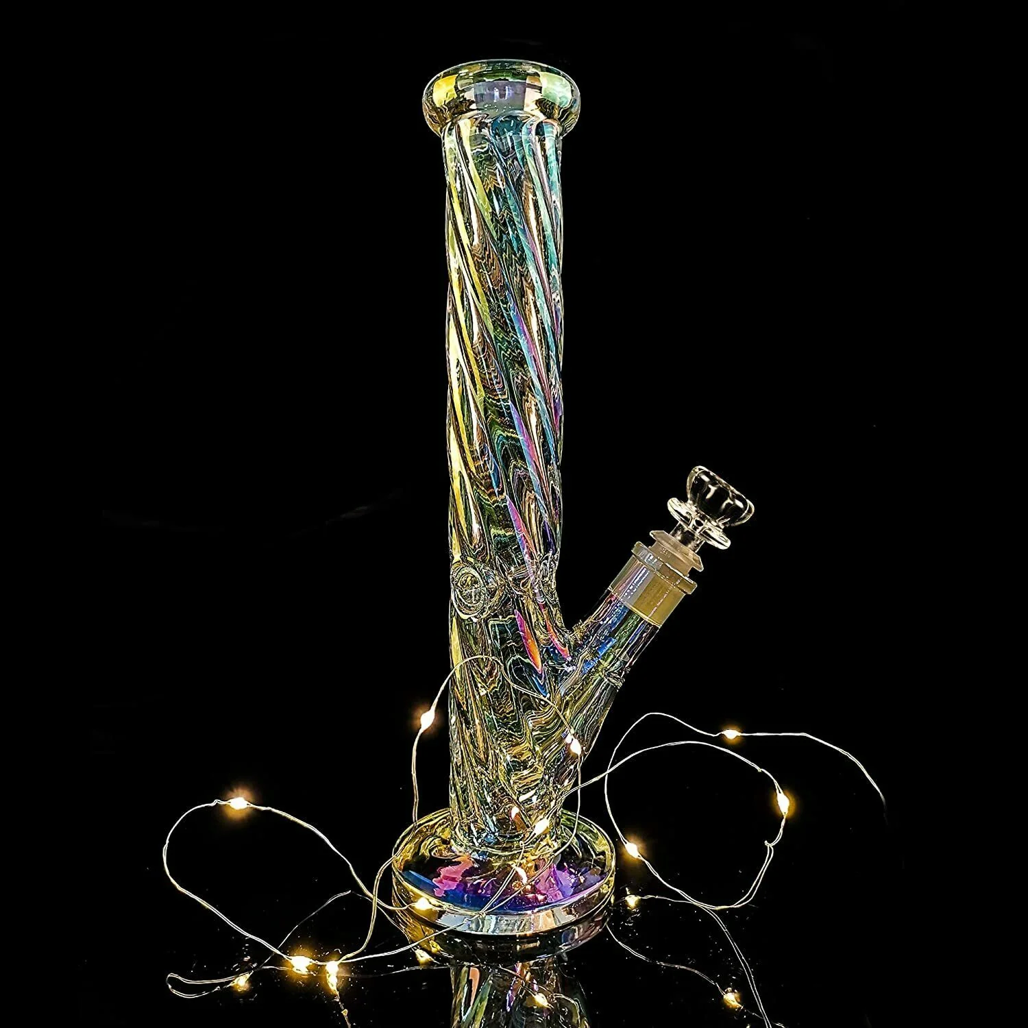 12inch Spiral Stripes Glass Bong Water Smoking Glass Pipe Dab Rig | 14.5mm