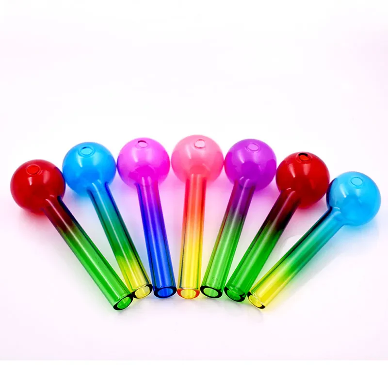 4In Colorful Glass Pipe Sweet Puff Oil Burner Pipe glass bong beaker bubbler