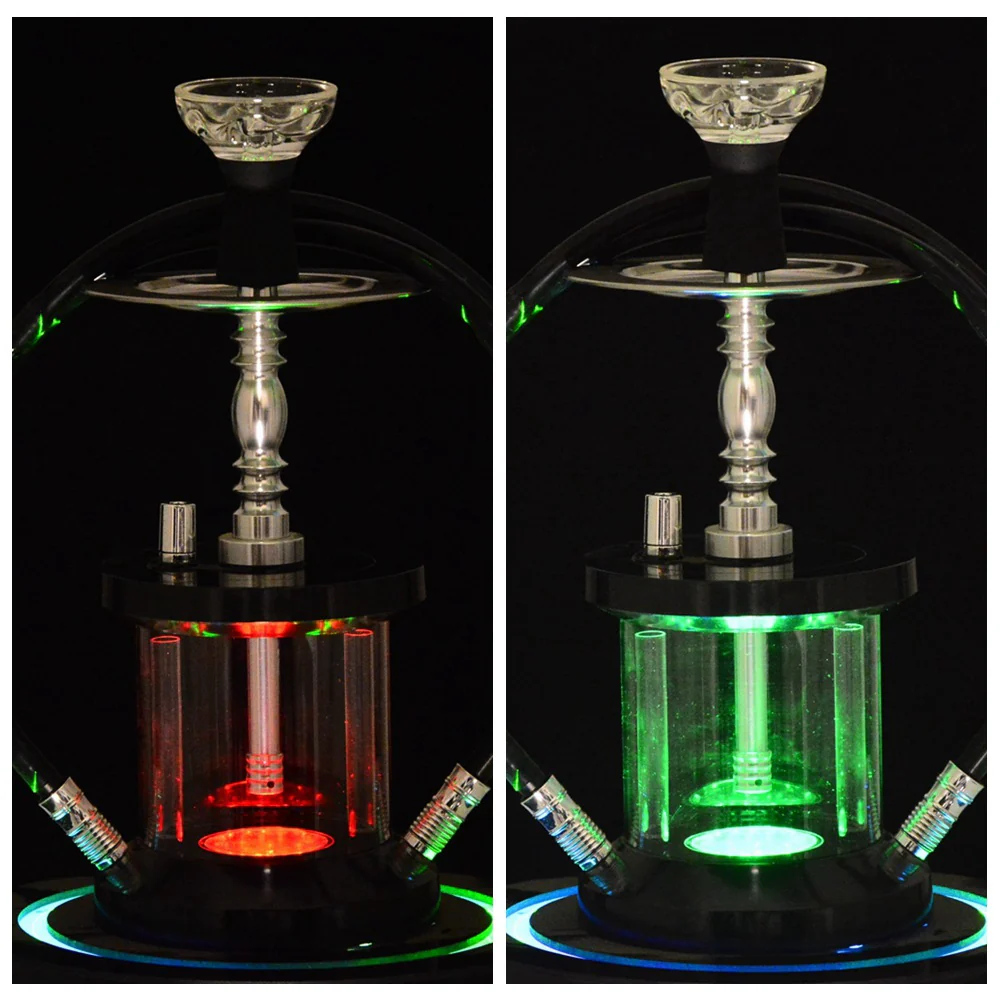 New hookah factory acrylic double tube large hookah plastic hookha shisha - RORA