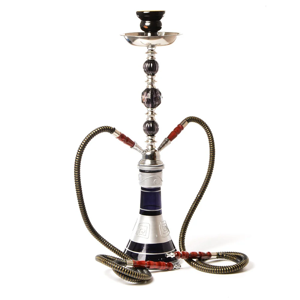 Double tube hookah set Arabic glass hookah kettle / 53cm high - RORA