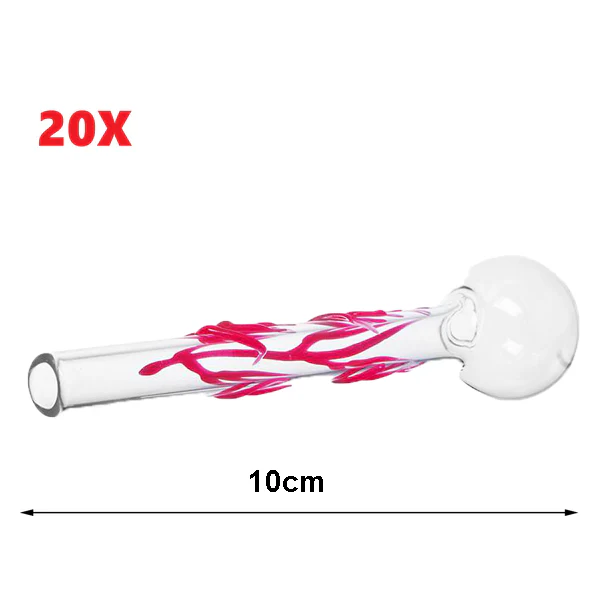 20pcs Sweet Puff Small Glass Pipes | 10cm - RORA