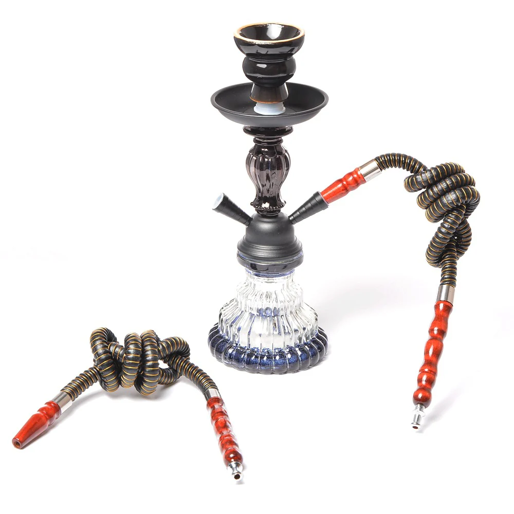 Arabian hookah glass double pipe tobacco set hookah shish - RORA