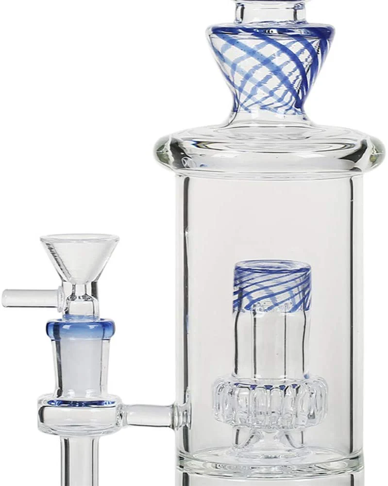 Thick Glass Bong Water Pipes 11in Height Honeycomb heady Bongs with 14mm Bowl - RORA