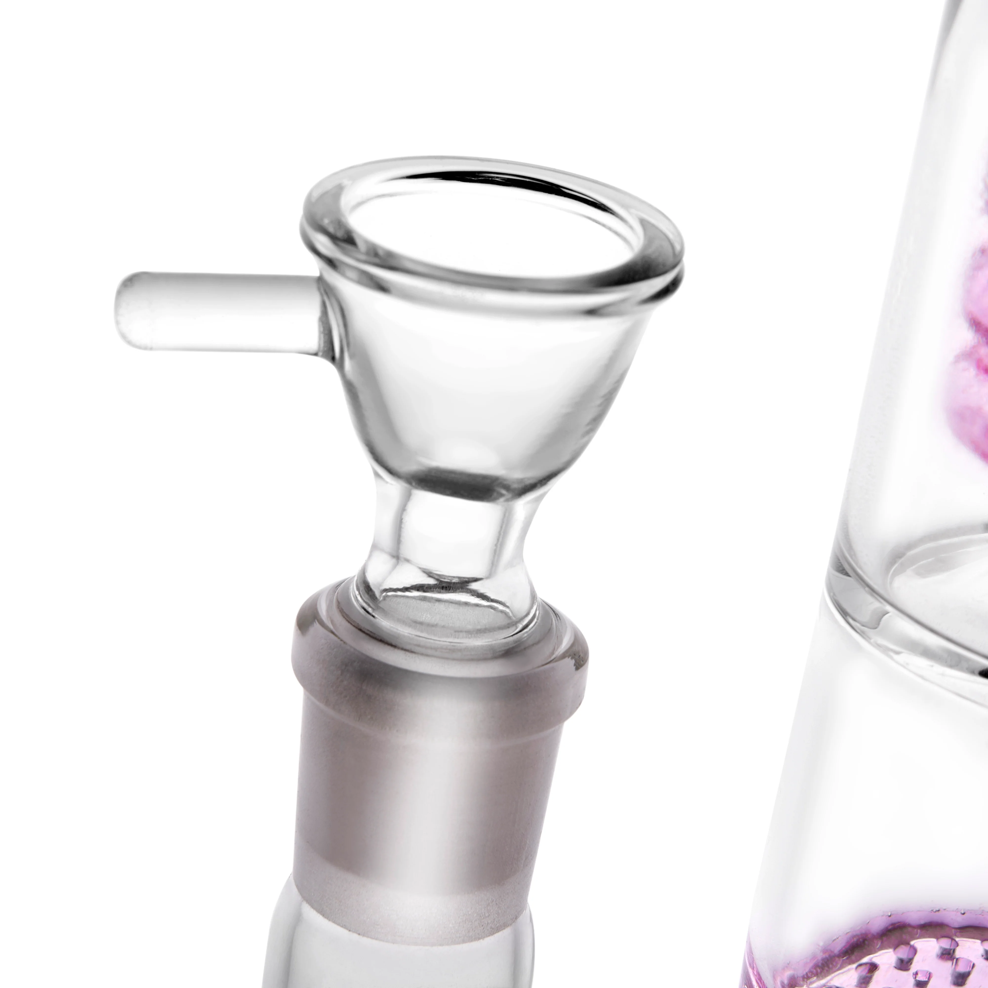 Pink Three Layers Glass Bongs Water Pipe | 18.8mm 17inch