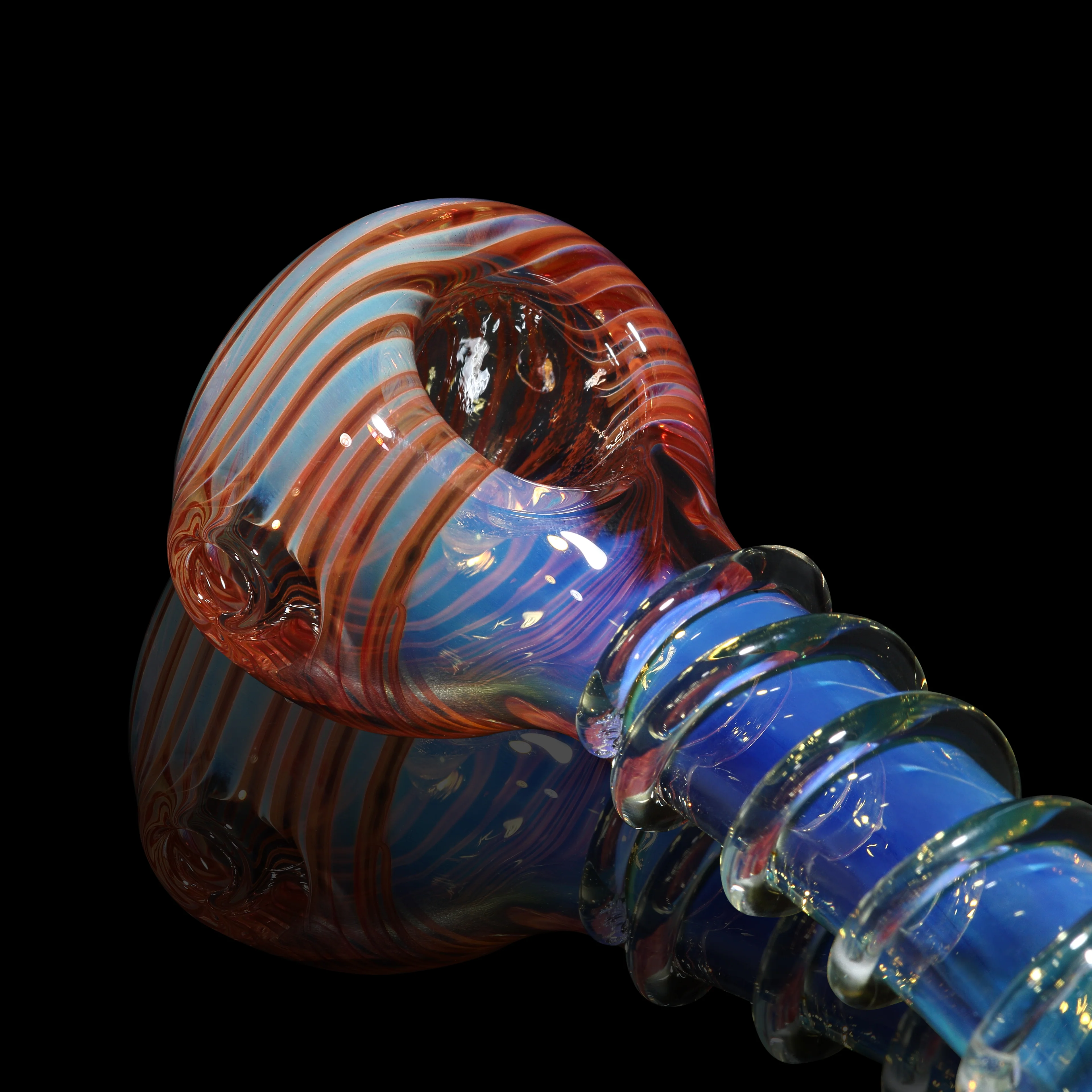 4.7Inch Colourful Glass Pipe Mini Striped Glass Bong Smoking Sweet Puff
