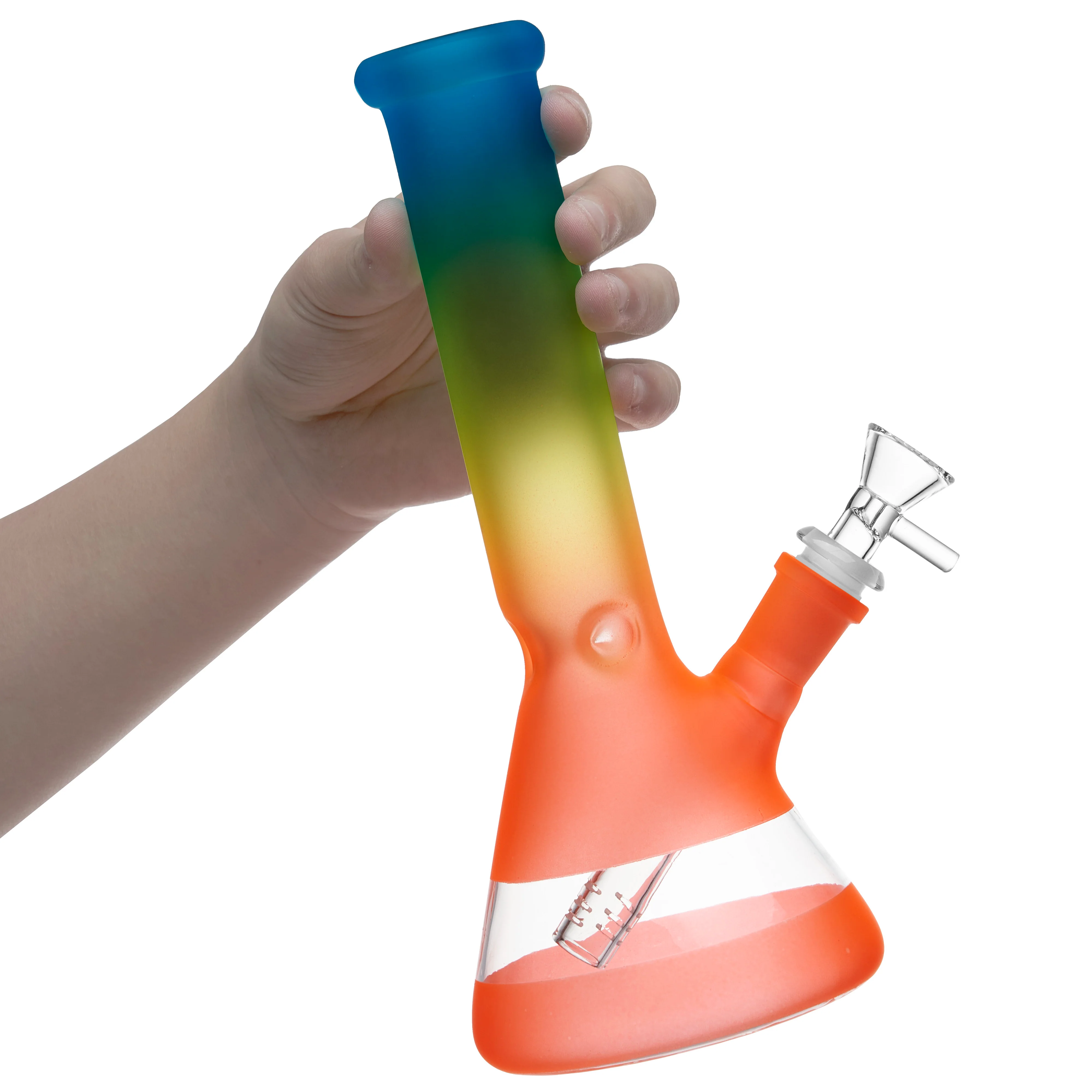 Frosted Rainbow Glass Bong | 10inch - RORA