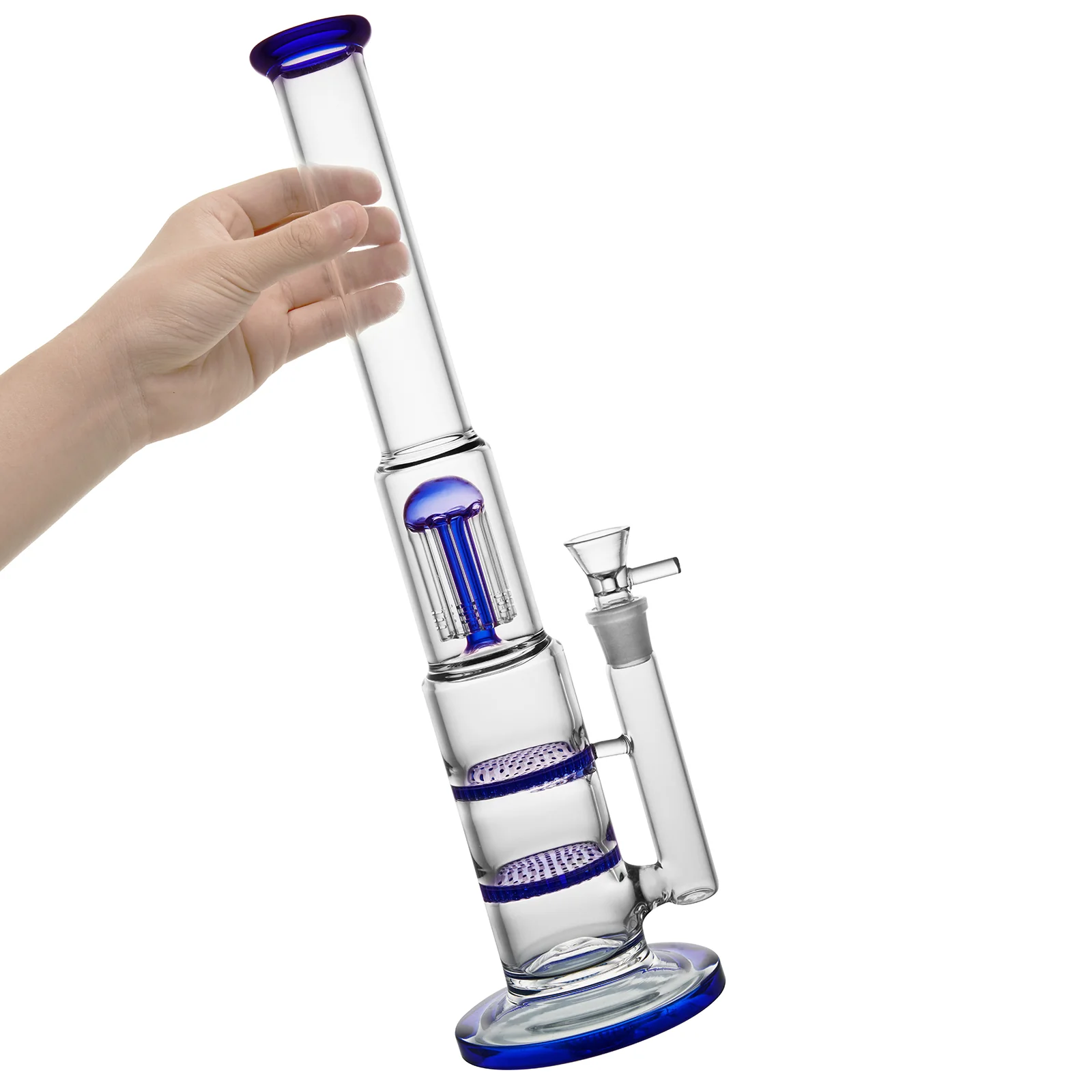 Blue Heavy Bubbler Glass Bong | 18mm16inch - RORA