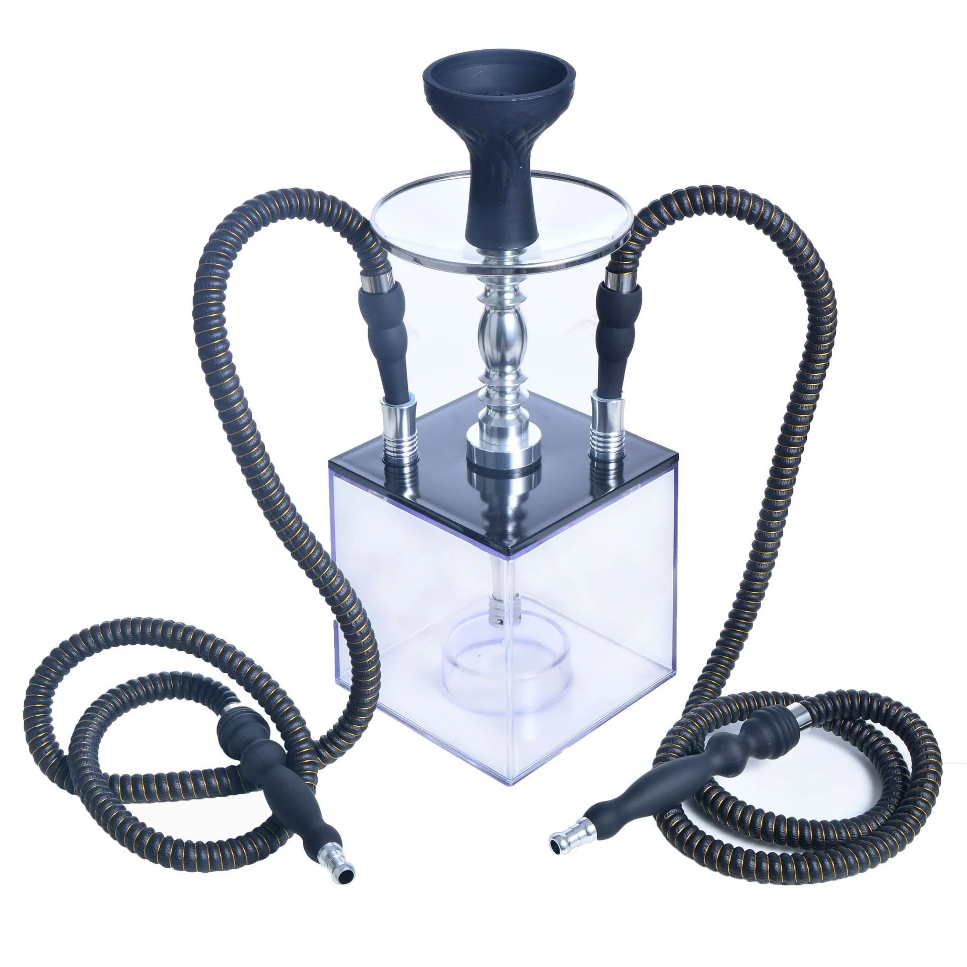 Arabian hookah, acrylic double-tube tobacco bottle, illuminated hookah - RORA