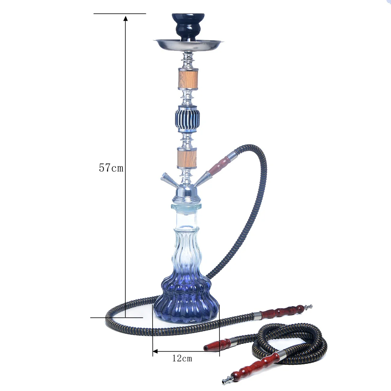 Arabian double barrel hookah set glass hookah - RORA