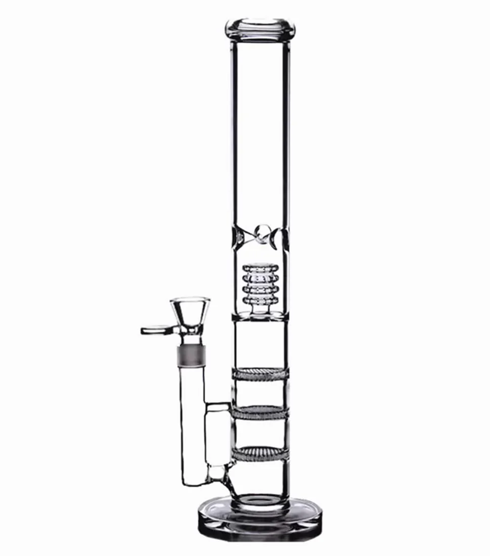 Clear Three Layers Glass Bongs | 18.8mm 17inch - RORA