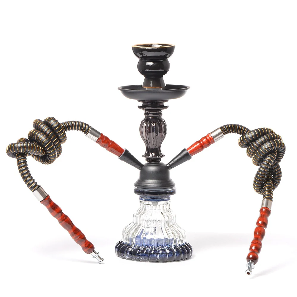 Arabian hookah glass double pipe tobacco set hookah shish - RORA