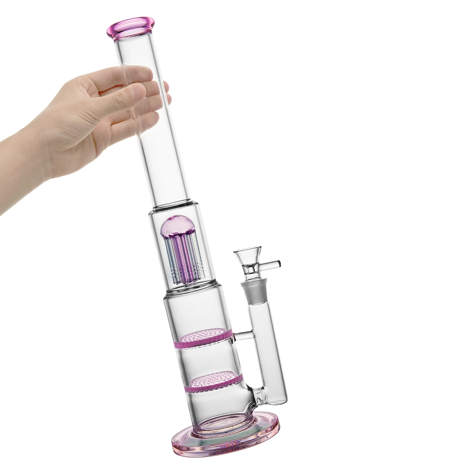 Pink Heavy Bubbler Glass Bong | 18mm16inch - RORA