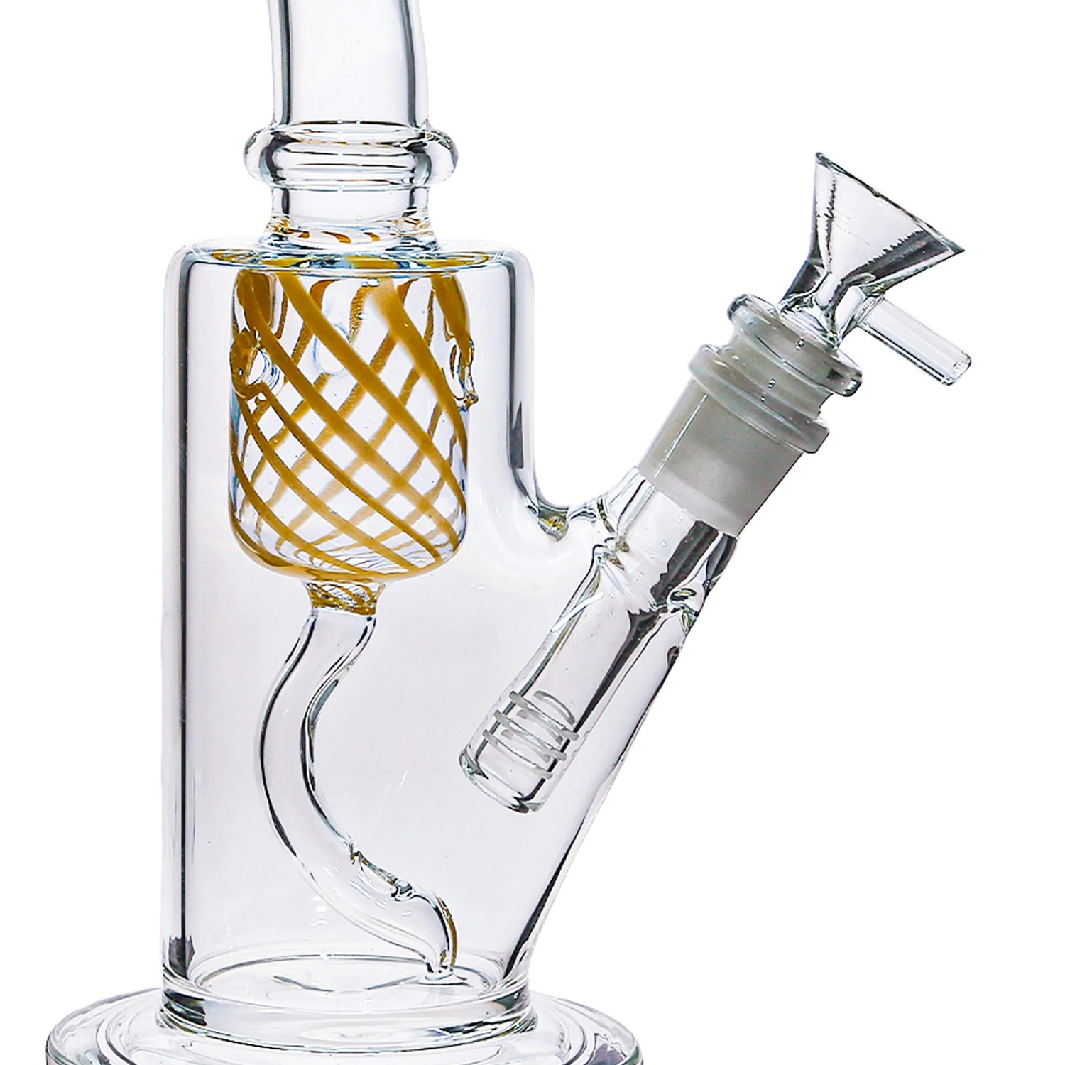 Handmade Glass Water Bongs Recycler Water Pipe  with 14.5mm Joint - RORA