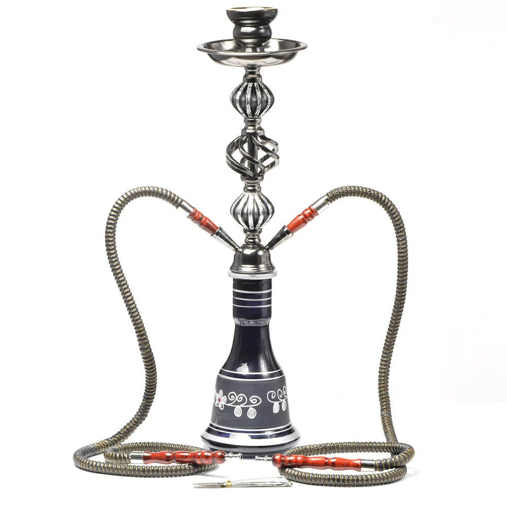 Arabic shisha set double barrel glass shisha decoration / hight 54cm - RORA