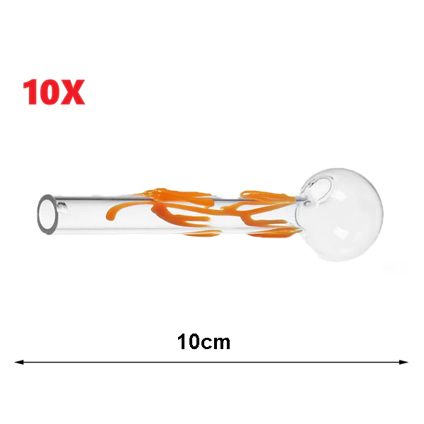 10pcs Sweet Puff Colorful Glass Pipes | 10cm - RORA
