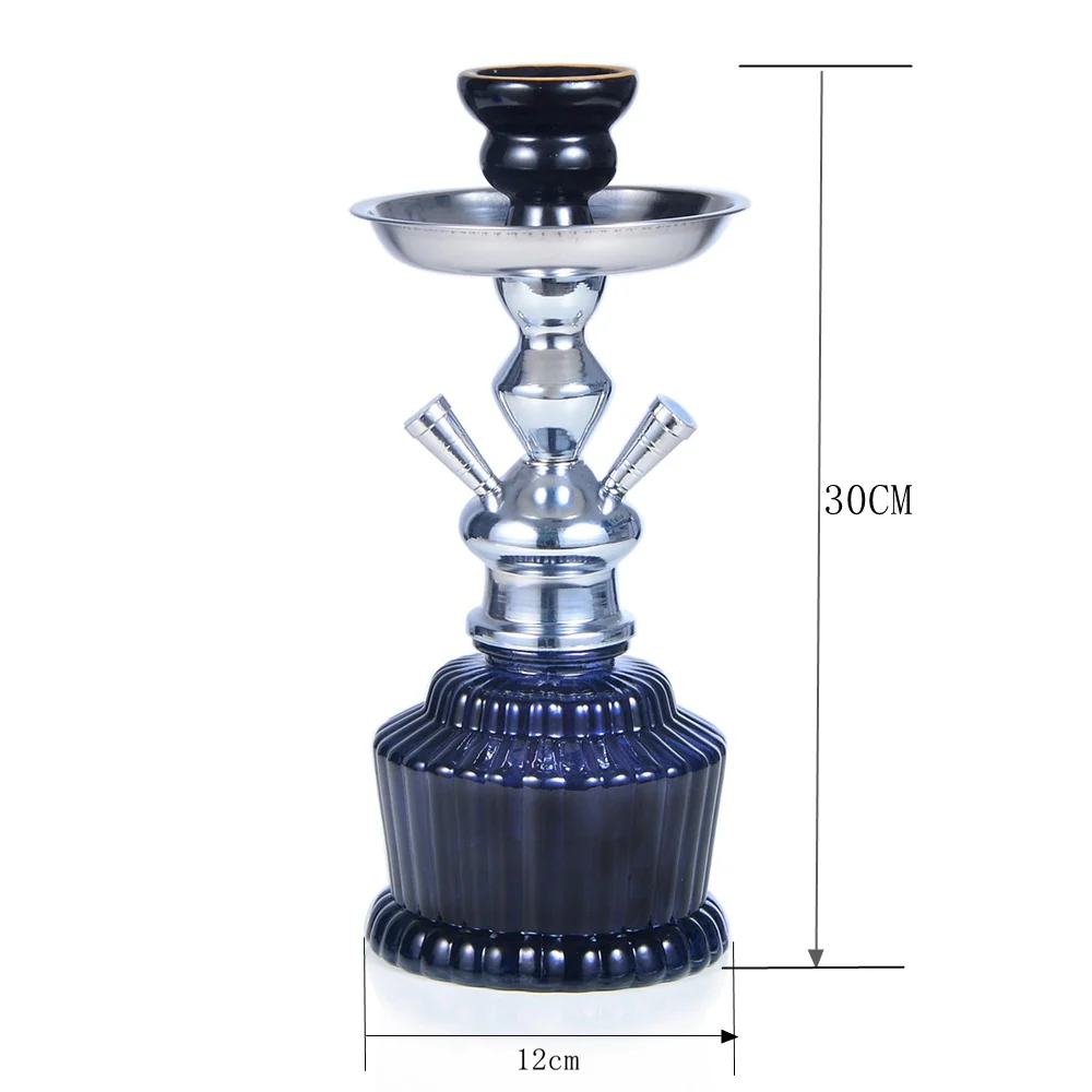 hookah shisha double-tube glass iron cage smoke bottle hookah shisha - RORA
