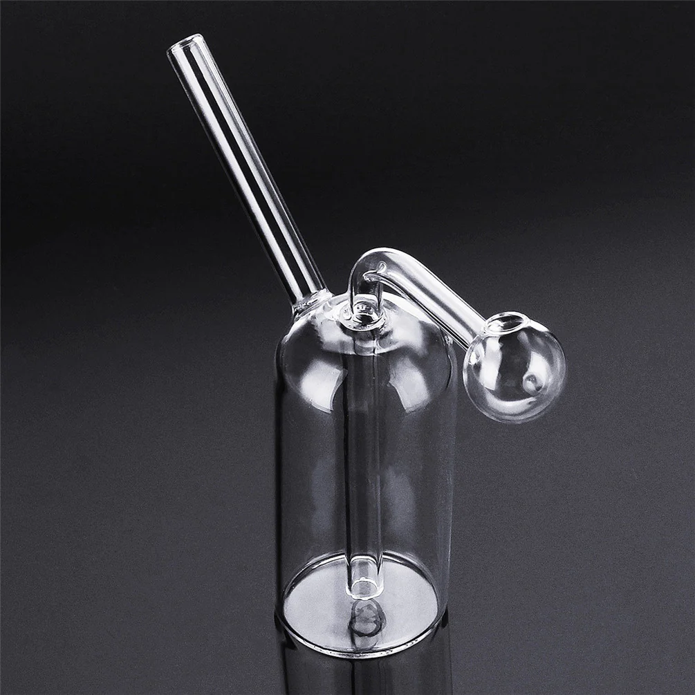 Glass Bong Pipe - 12cm Mini Hookah Smoking Filter Water Pipes Percolator Bongs - RORA