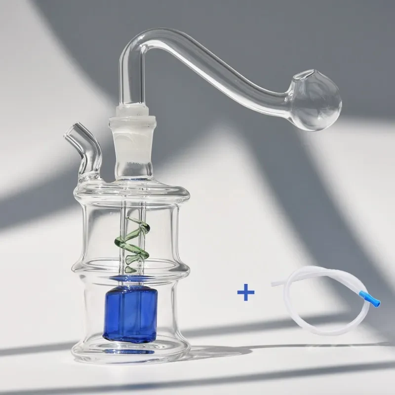 Glass Water Bong Pyrex Recycler Pipes | 7.6cm - RORA