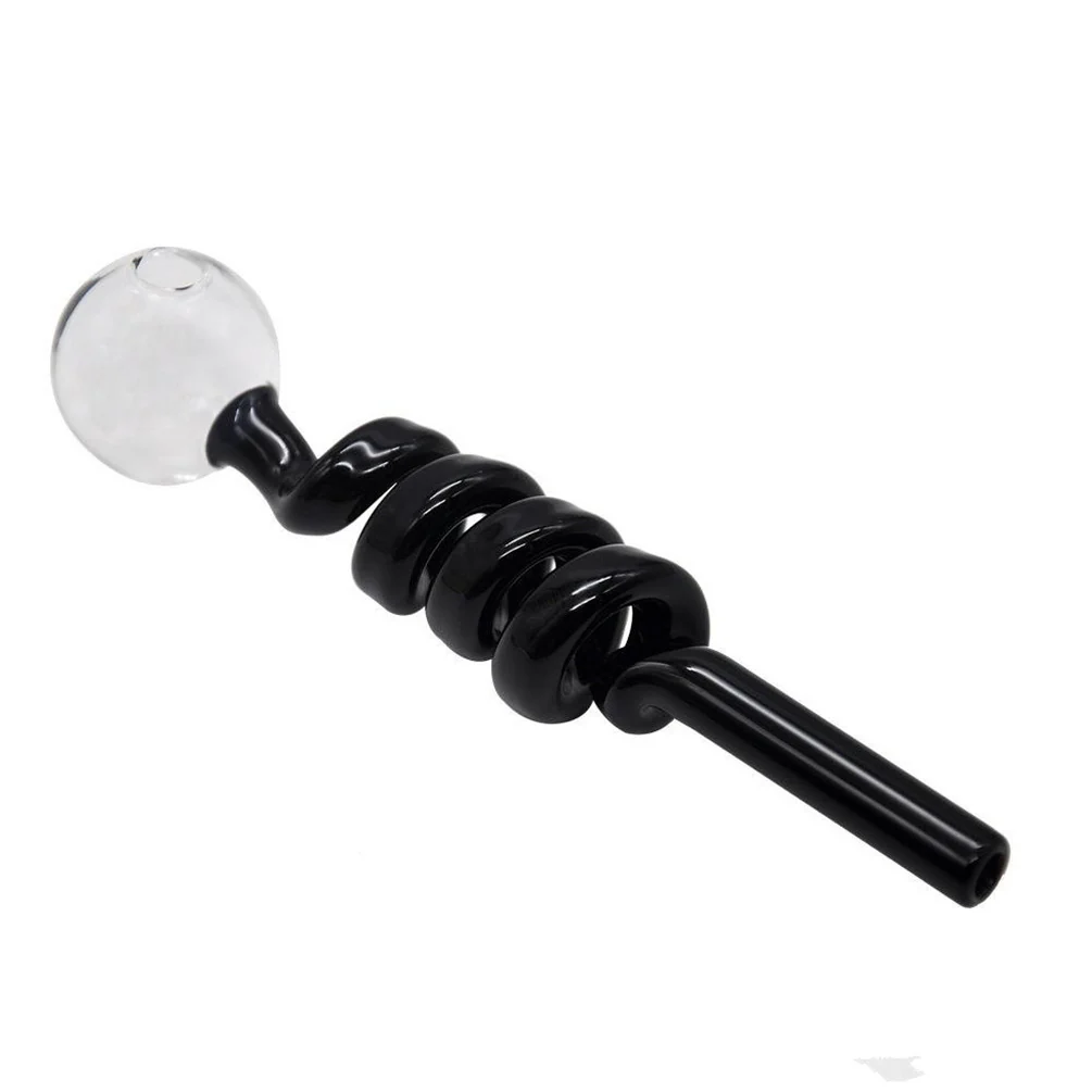 10pcs Curved Glass Oil Burner Pipe Pyrex Smoking Water Small Pipes for Bong Accessories with 14cm - RORA