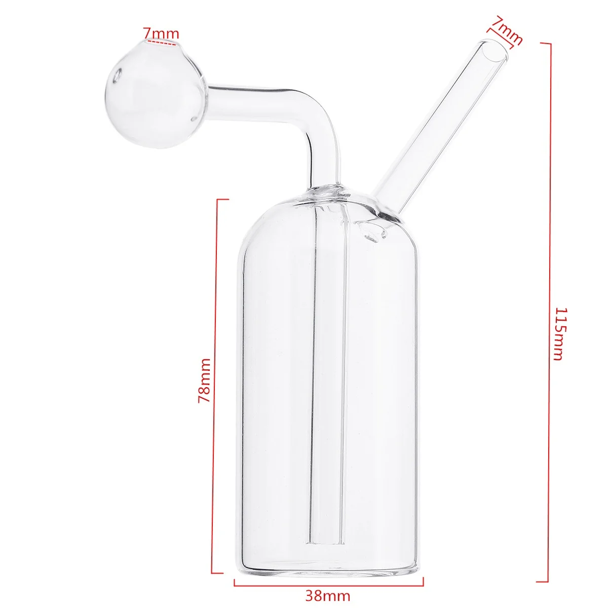 Glass Bong Pipe - 12cm Mini Hookah Smoking Filter Water Pipes Percolator Bongs - RORA