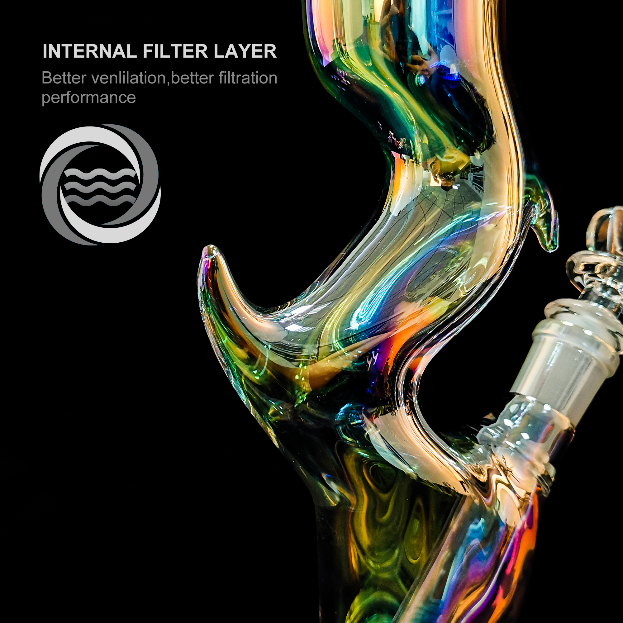 Handmade Glass Bong  Dolphin - RORA