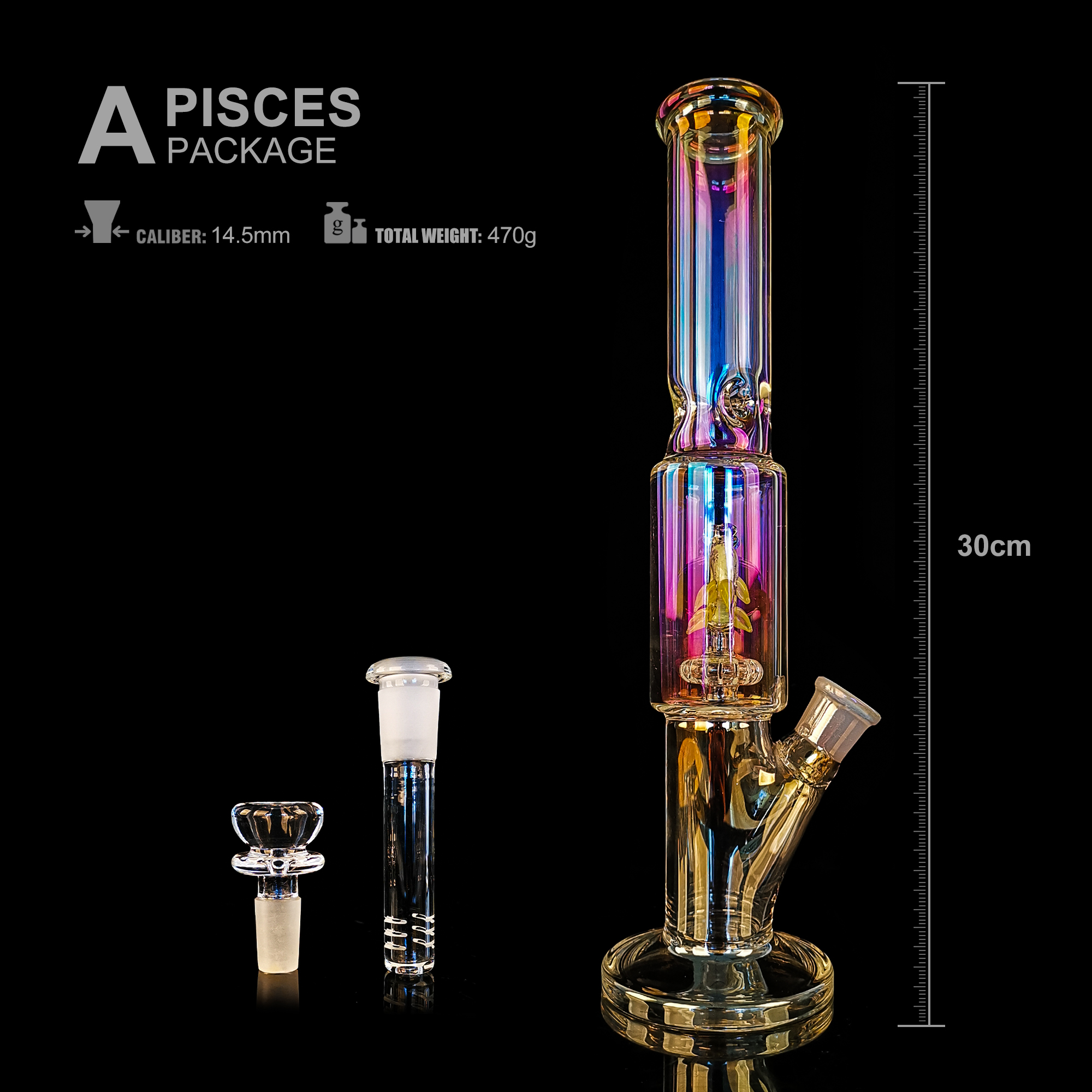 Handmade Glass Bong  Pisces - RORA