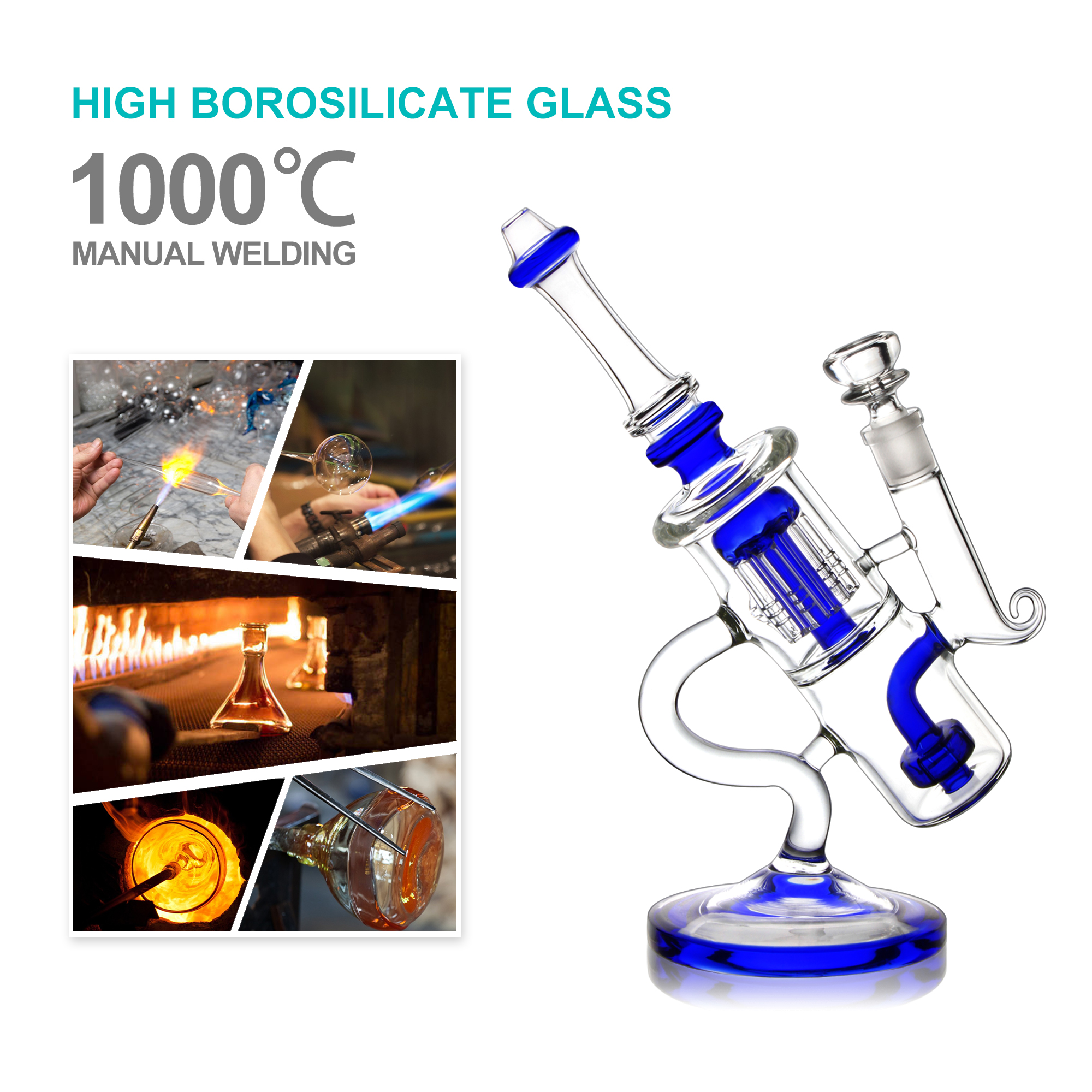Handmade Glass Dab Rigs | 14.5mm 10inch - RORA