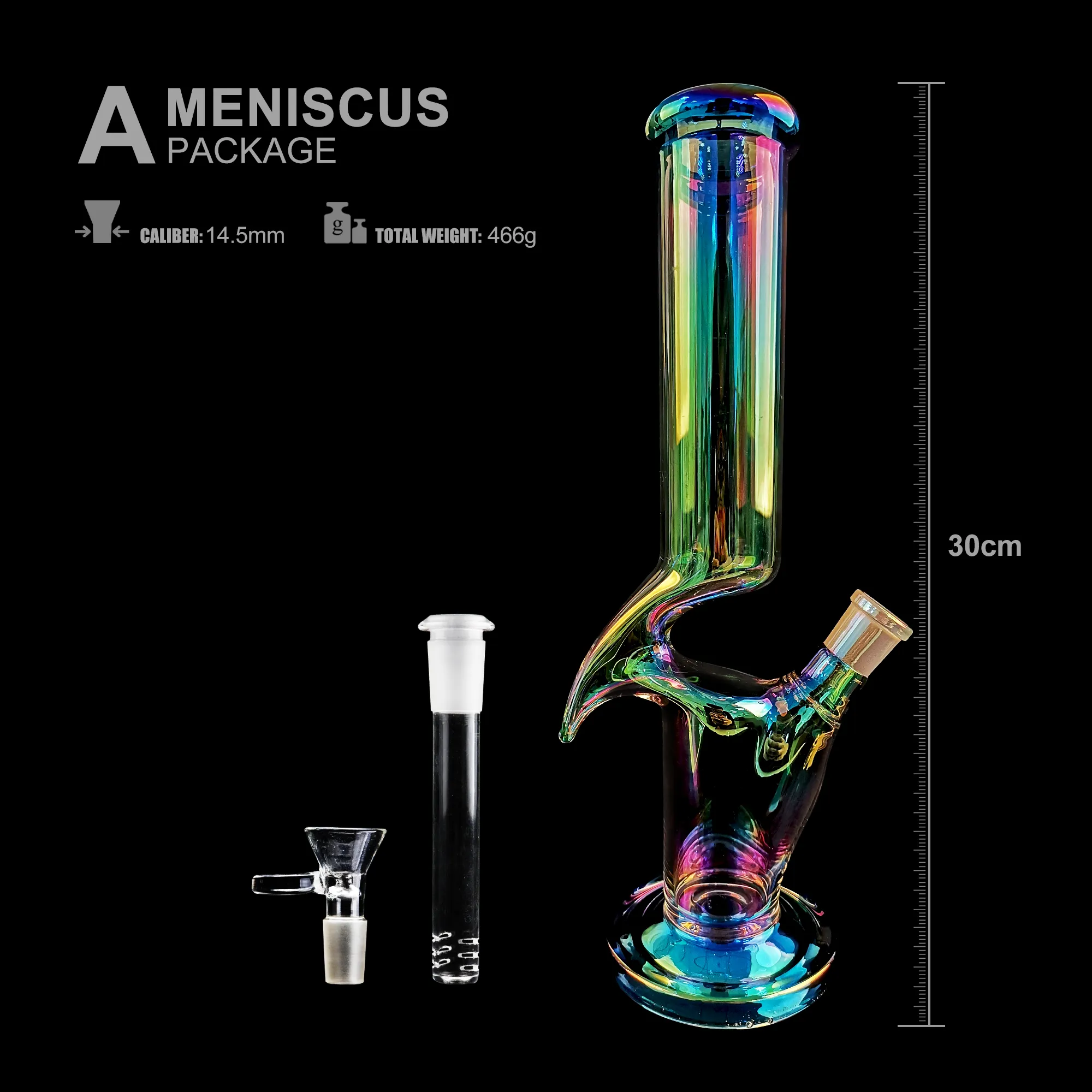 Handmade Glass Bong  Meniscus - RORA