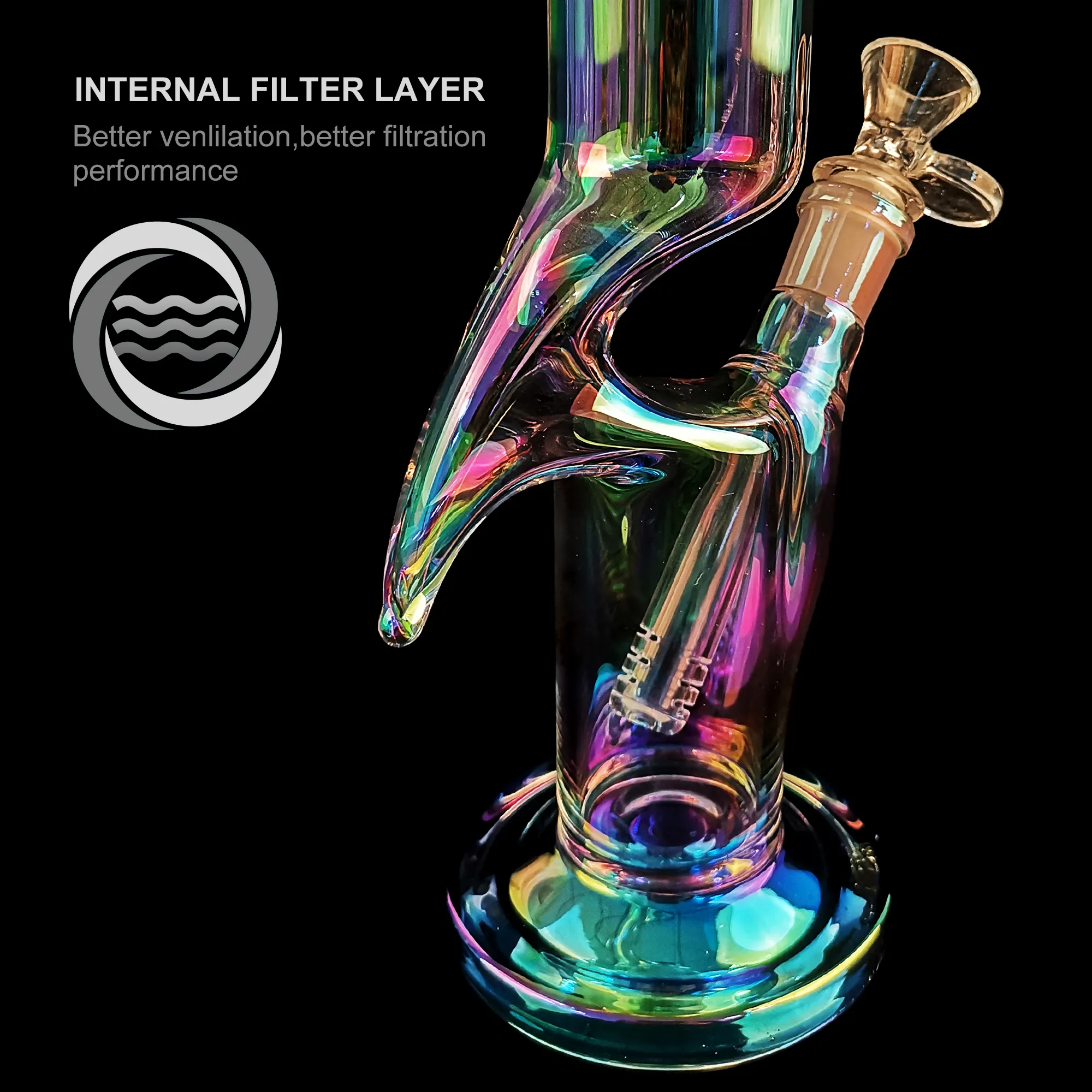 Handmade Glass Bong  Meniscus - RORA