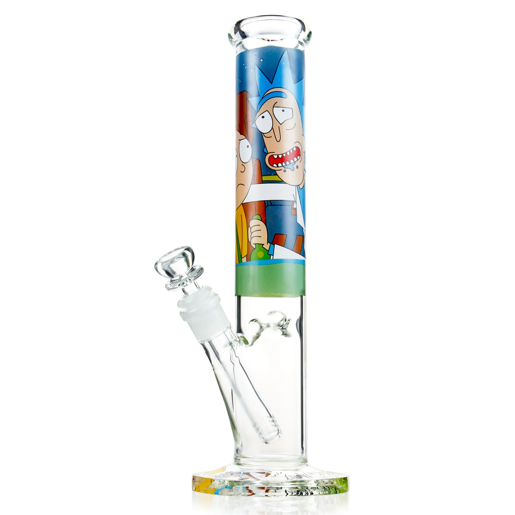 13Inch Rick And Morty Glass Bong Water Pipe Beaker Bubbler