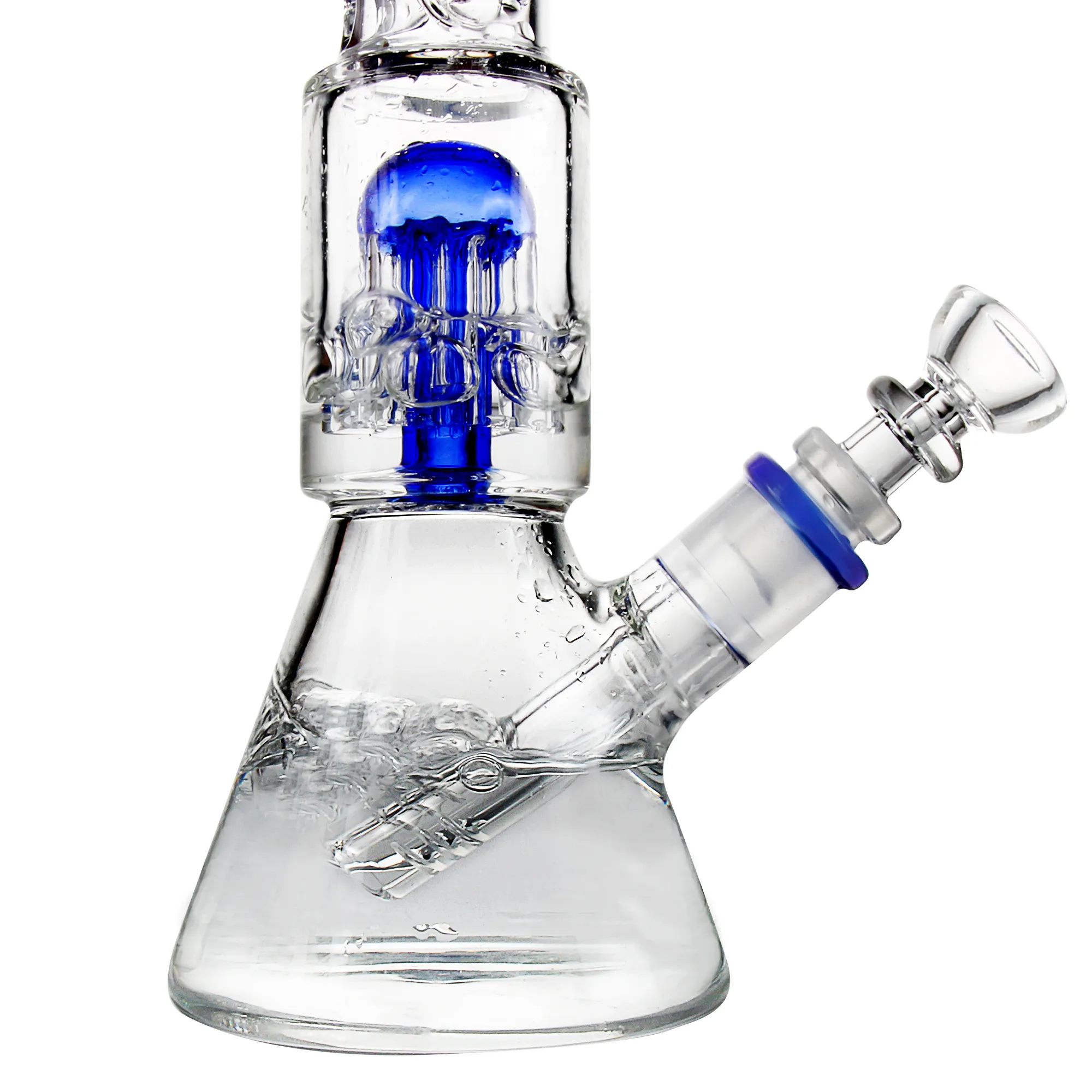 10Inch Blue Glass Bong Smoking Water Pipe Dab Rig Beaker Bubbler | 18.8mm