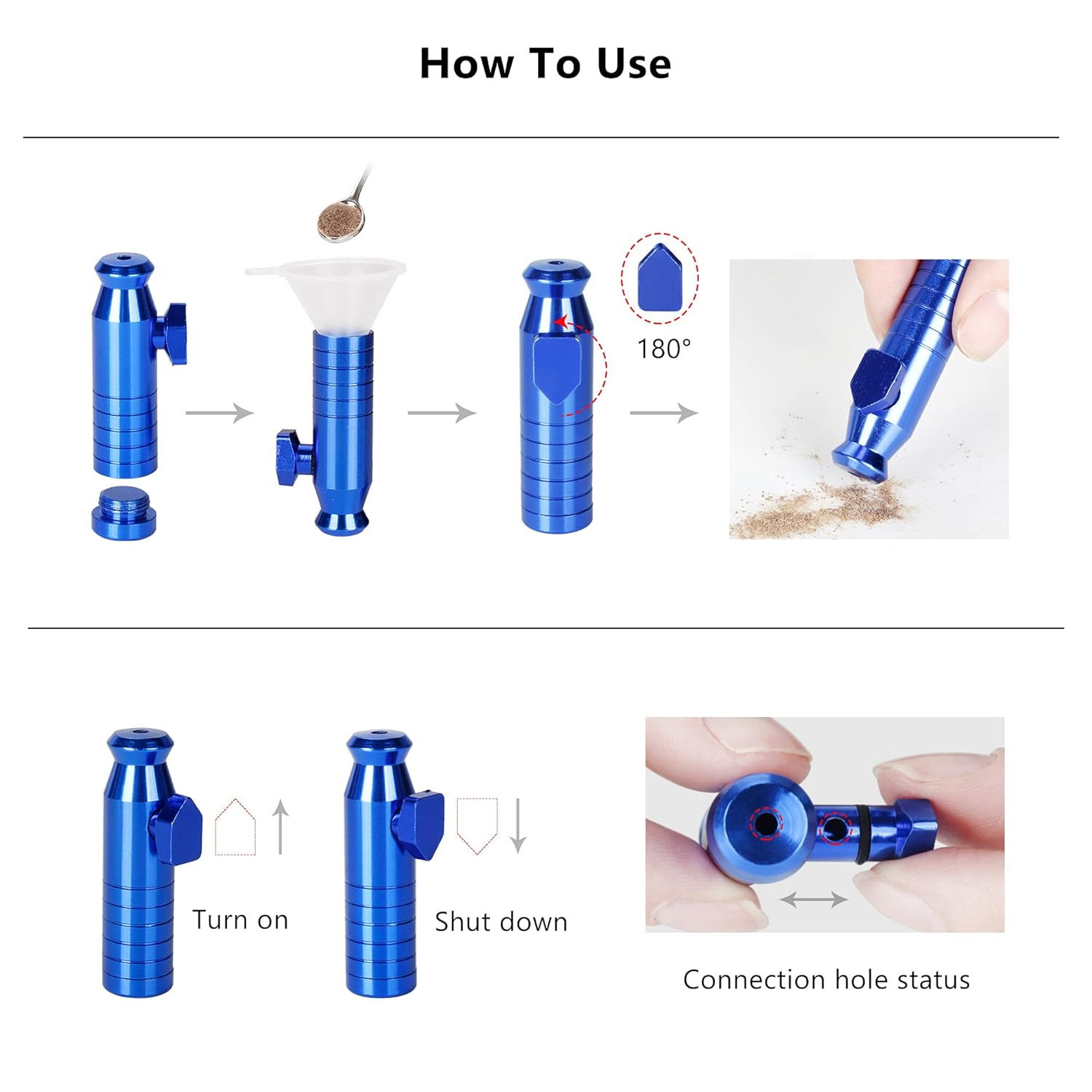 15 Pcs Metal Snuff Tobacco Set with Smoke Case Small Funnel Aluminum Alloy Sealed Snuff Bottle with Spoon