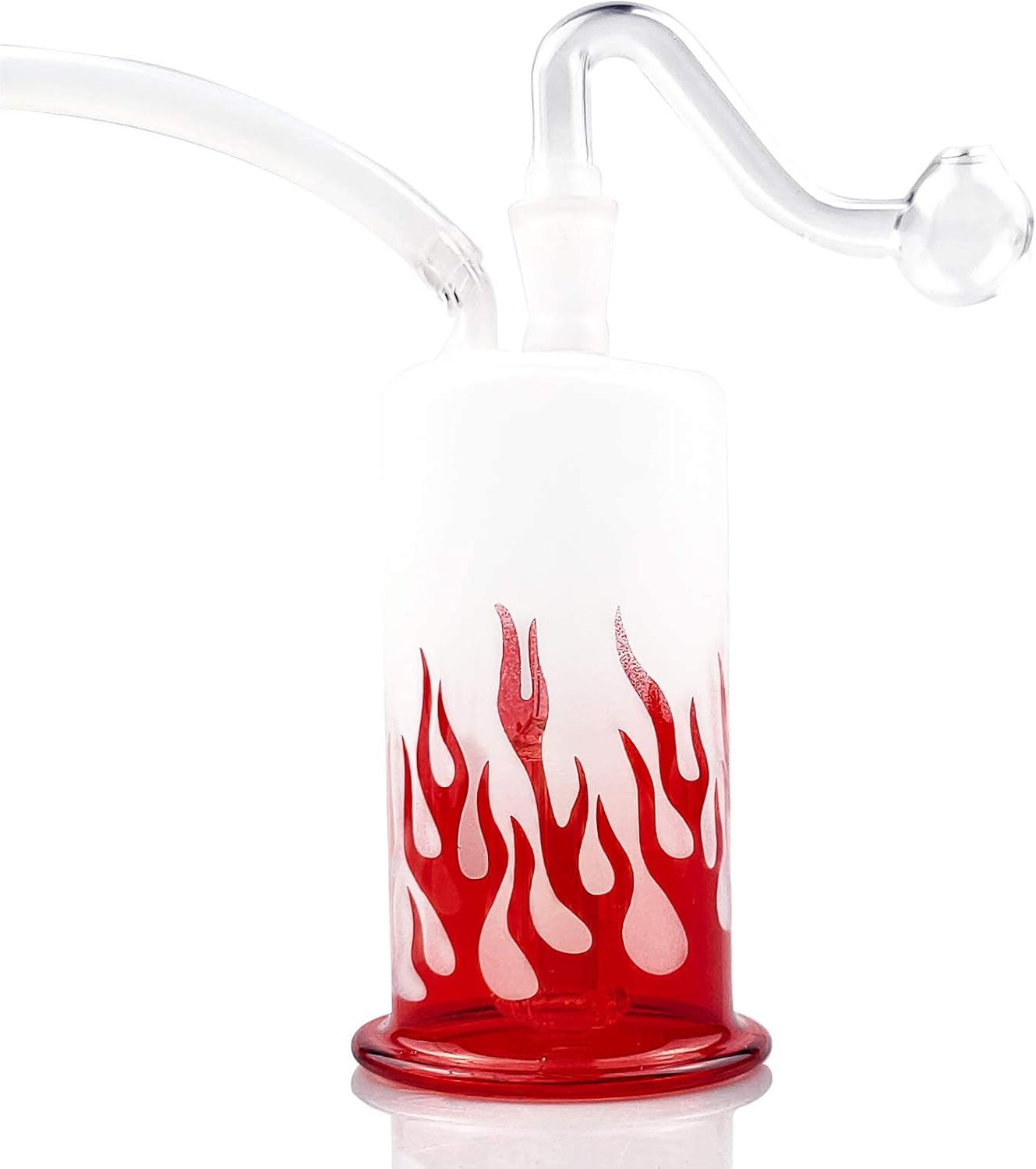 Red Flame Glass Bongs Water Pipe Beaker Bubbler