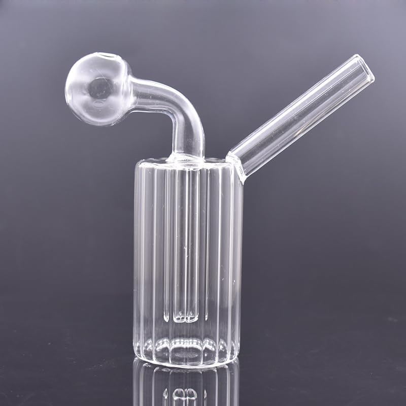 Transparent Glass Bong Water Pipe Recycler 8.6 Inch