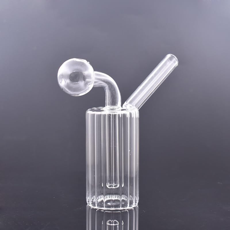 Transparent Glass Bong Water Pipe Recycler 8.6 Inch
