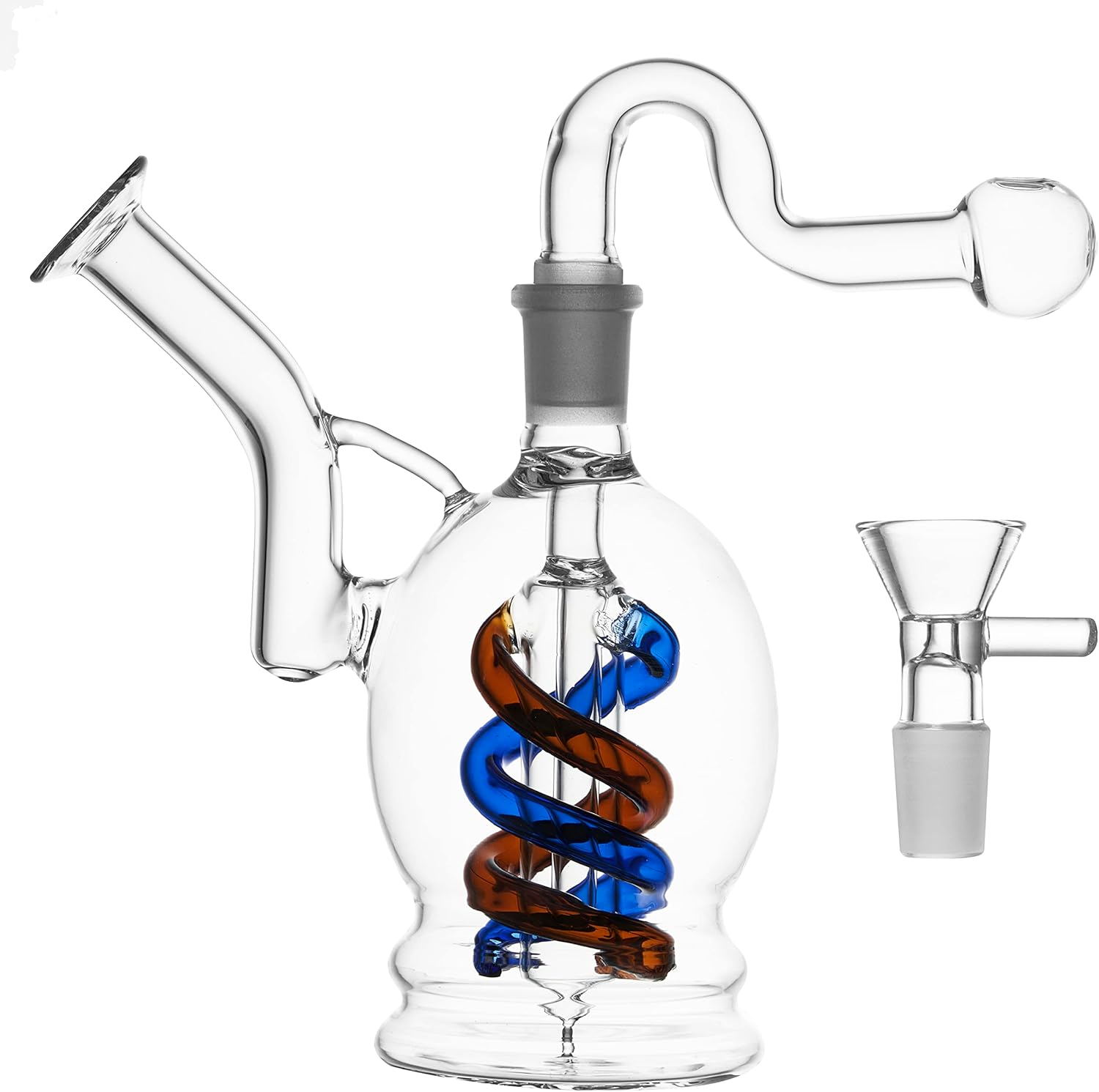 PARACITY Glass Bong Dabber Water Pipe with Two Types of Burning Pot and Bowl 14mm Join - RORA