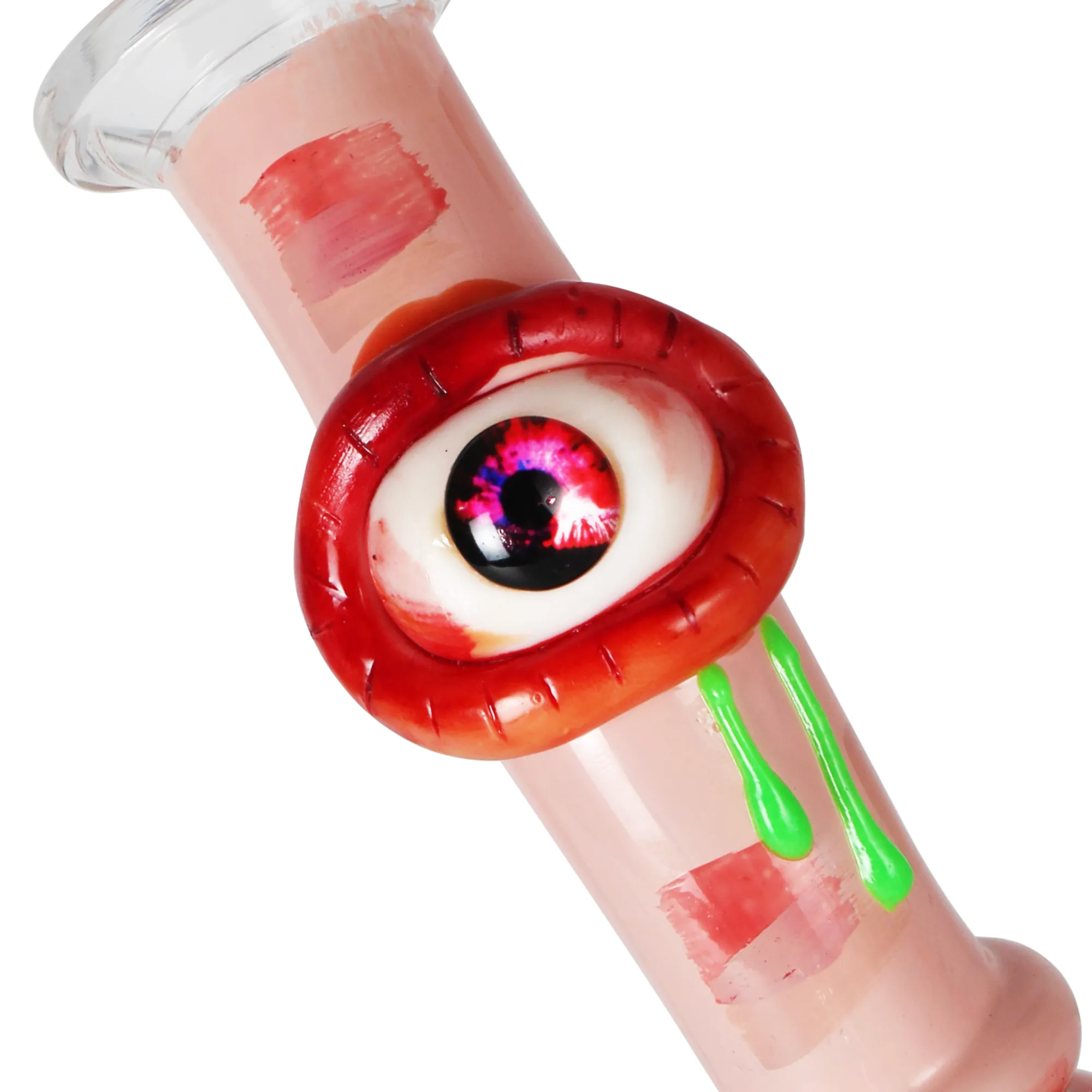 3D Monster Mouth Glass Bong Wacky Water Pipe 10 Inch